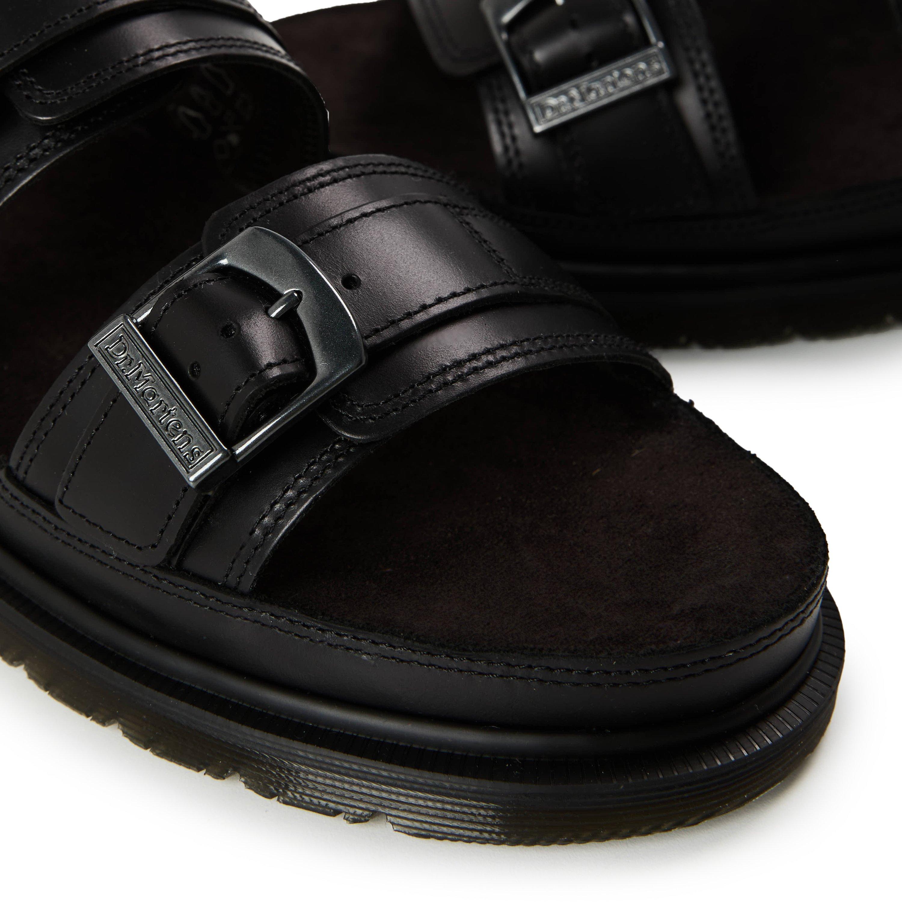 Black Orleans - Dr Martens - San Two Strap Leather Sandals - 3