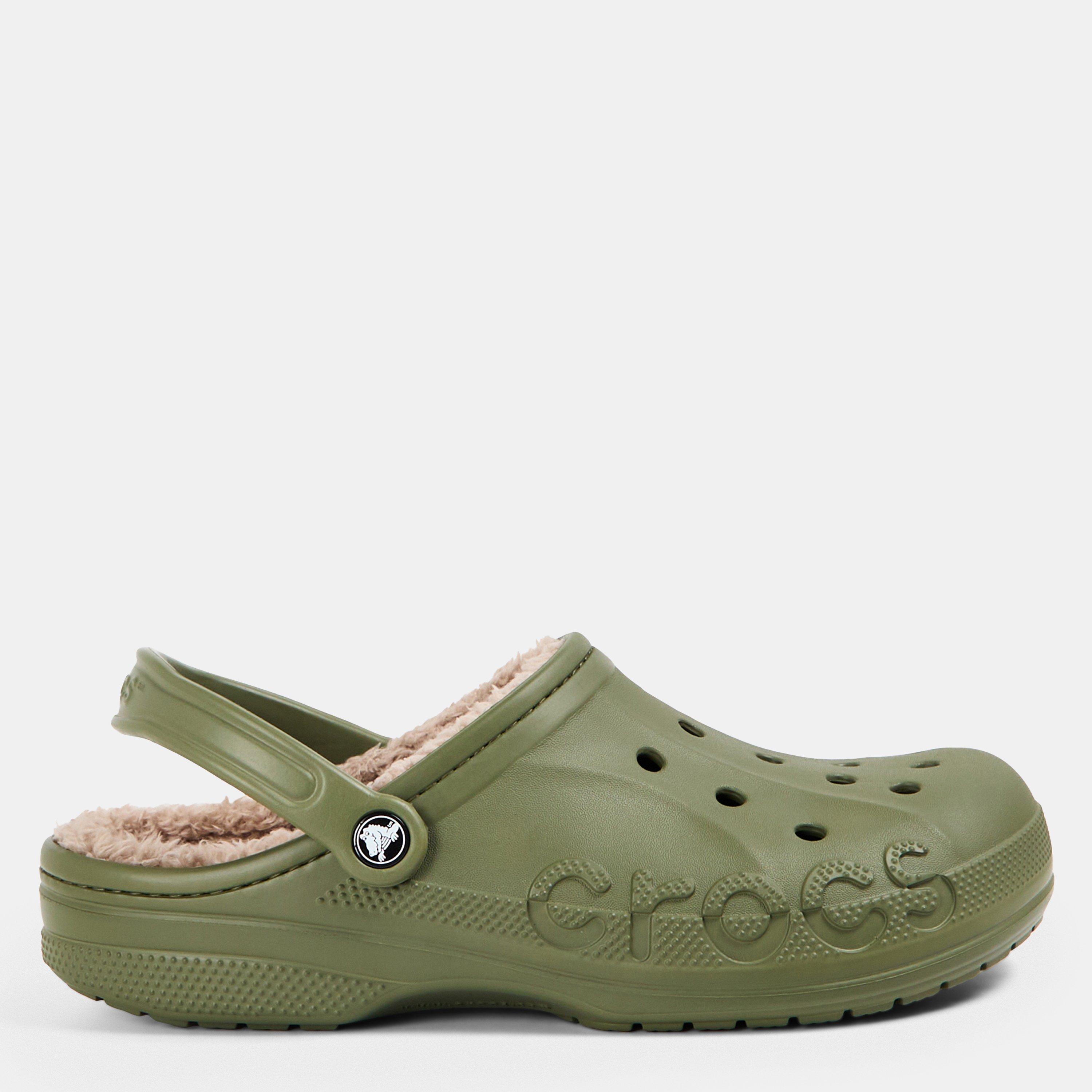 Army Green - Crocs - Men's Baya Lined Mule Slippers - 1