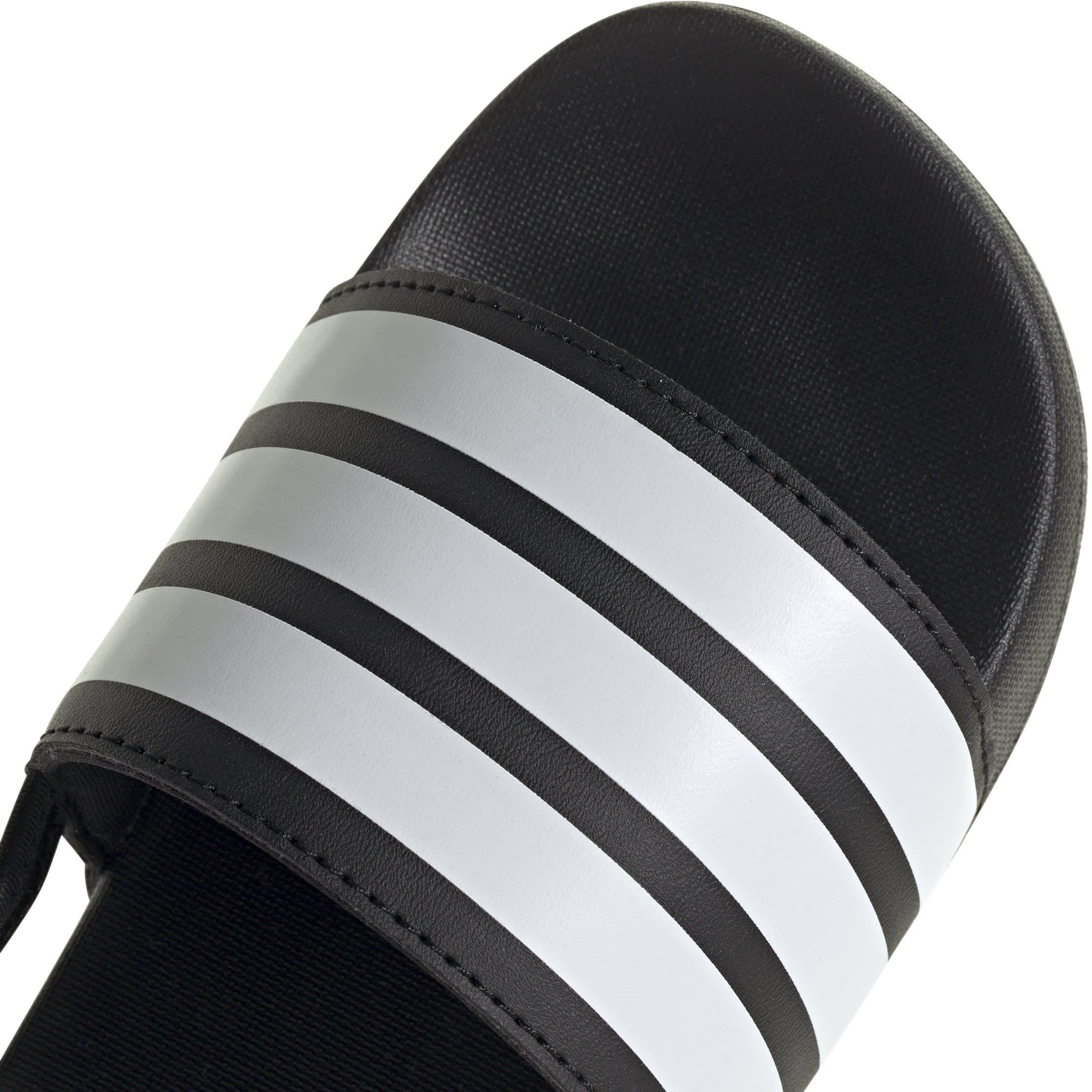 Black/Wht/Blk - adidas - Adilette Estrap Kids Slides - 7
