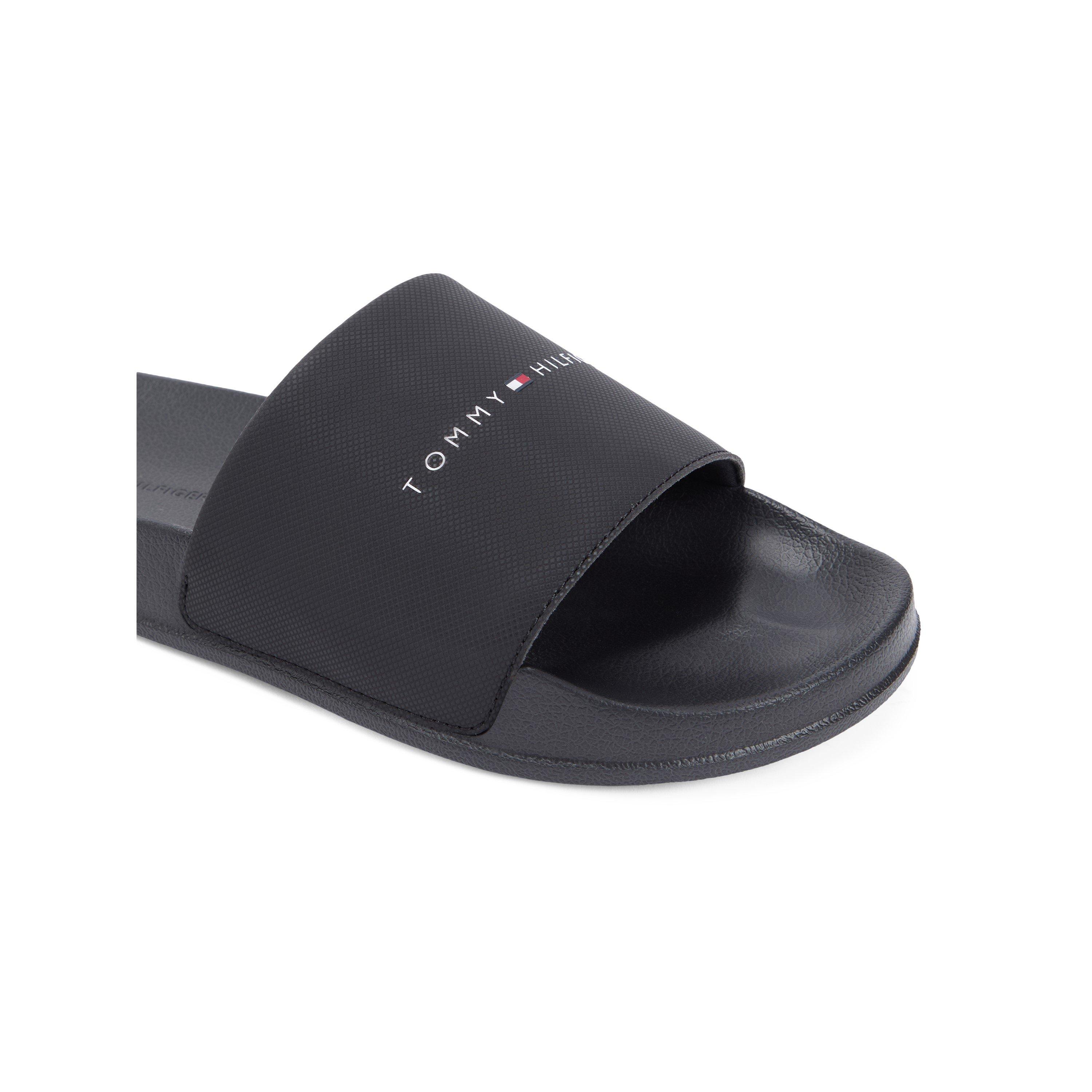 Black - Tommy Hilfiger - Men's Pool Sliders - 5