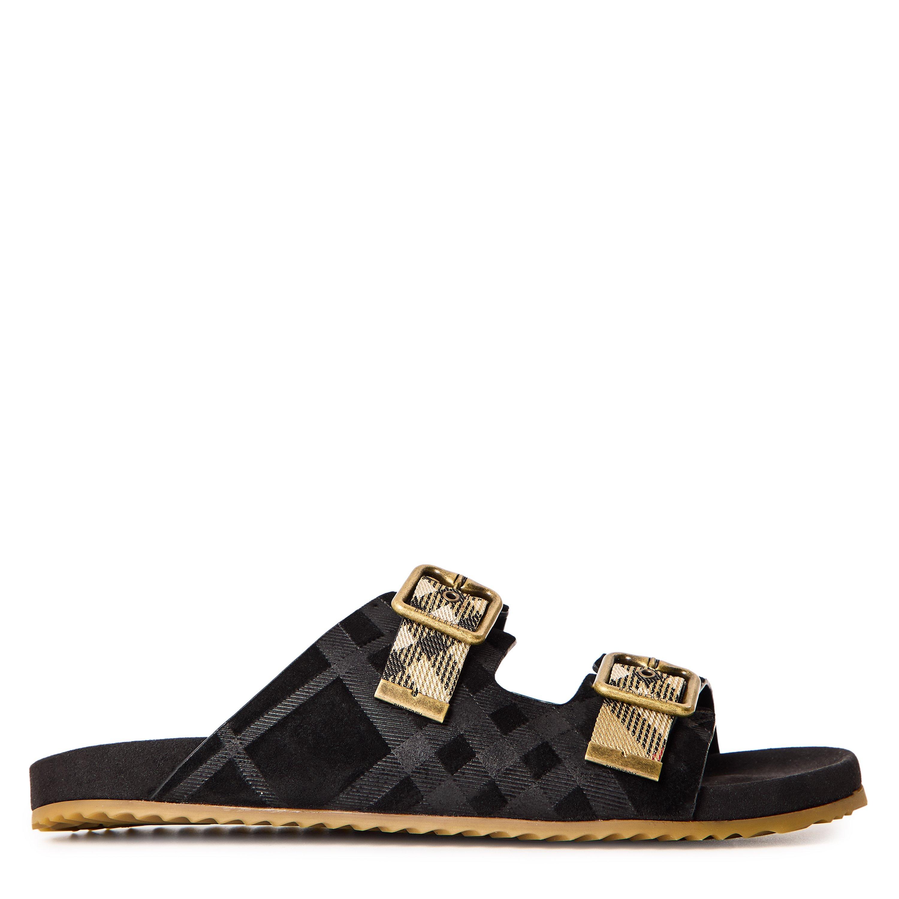 Burberry Men's Burb Urchin Flat Sandals - Blalck - Size 8 (42)