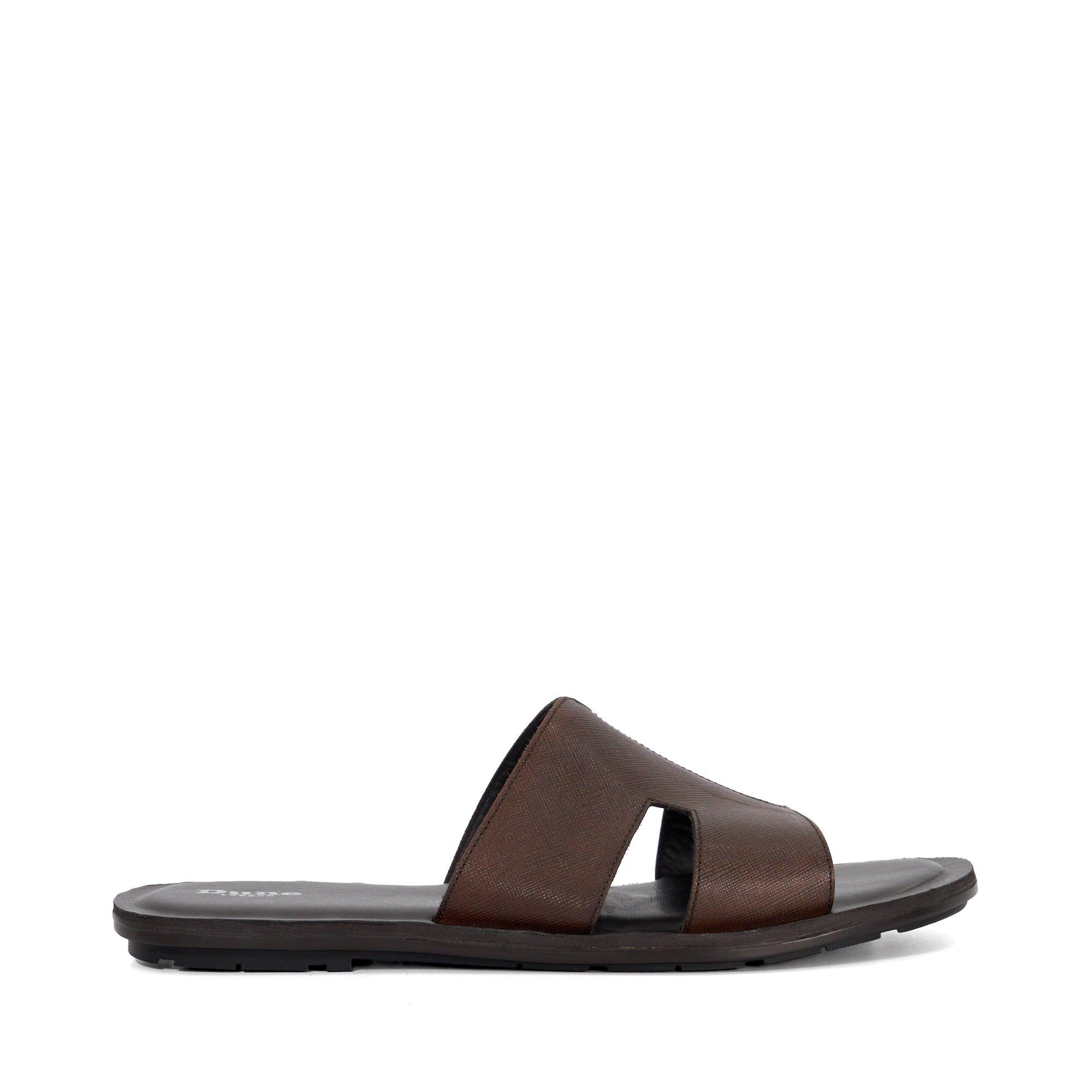Dune London Men's Itos Leather Flat Sandals - Brown - 9 (43)