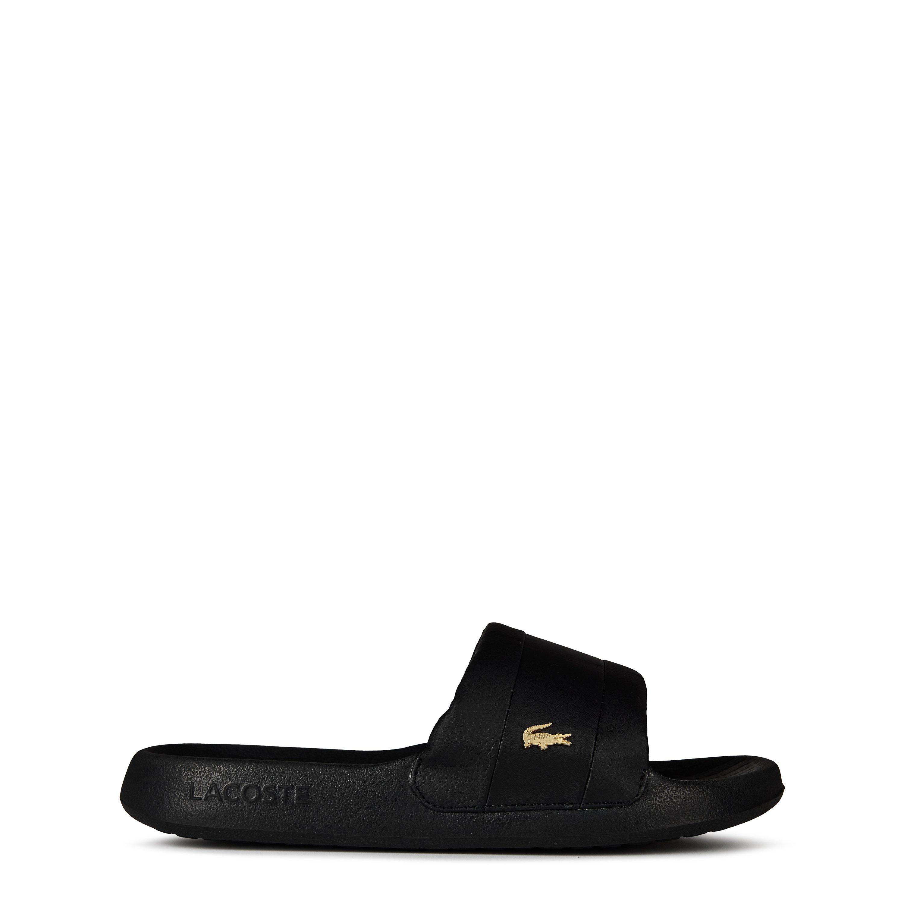 Blk/Blk/Gold - Lacoste - Serve Metal Slides - 1