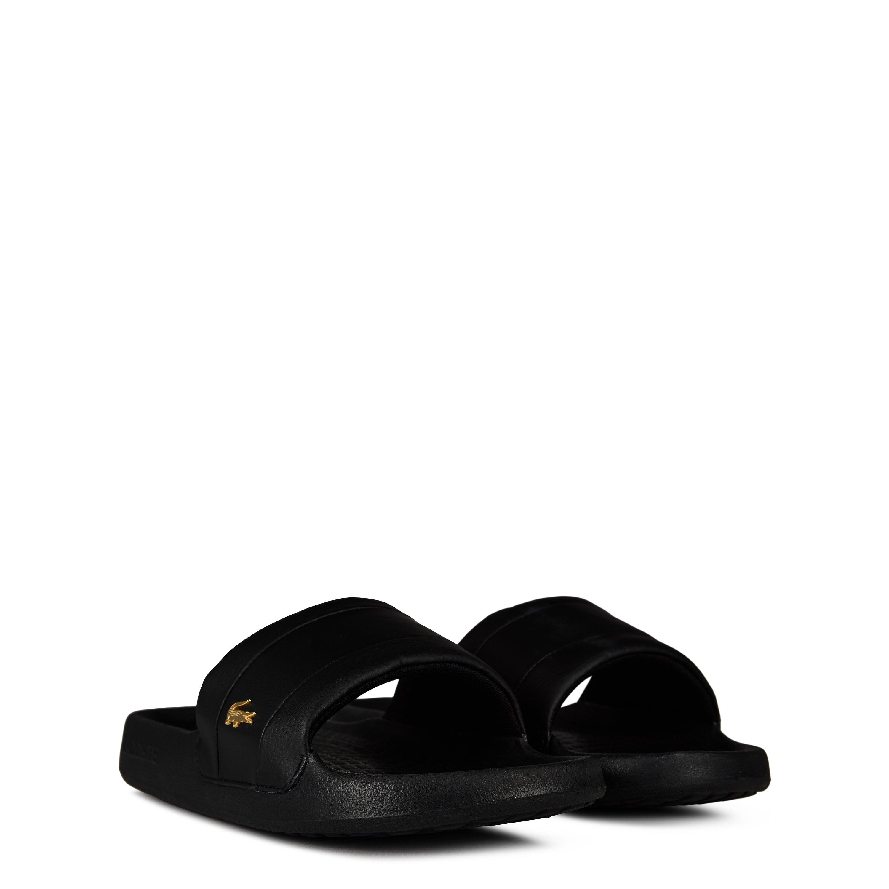 Blk/Blk/Gold - Lacoste - Serve Metal Slides - 3
