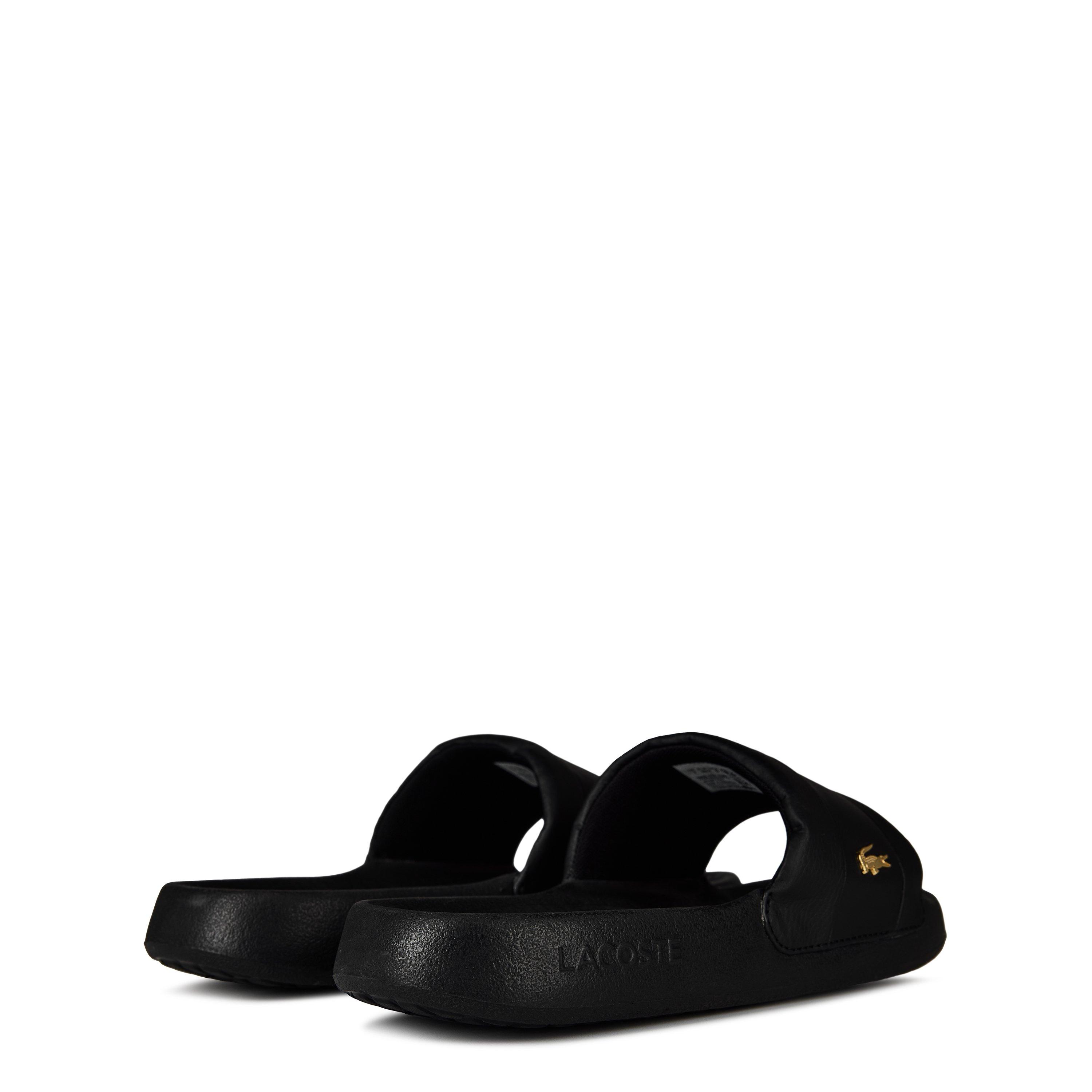 Blk/Blk/Gold - Lacoste - Serve Metal Slides - 4