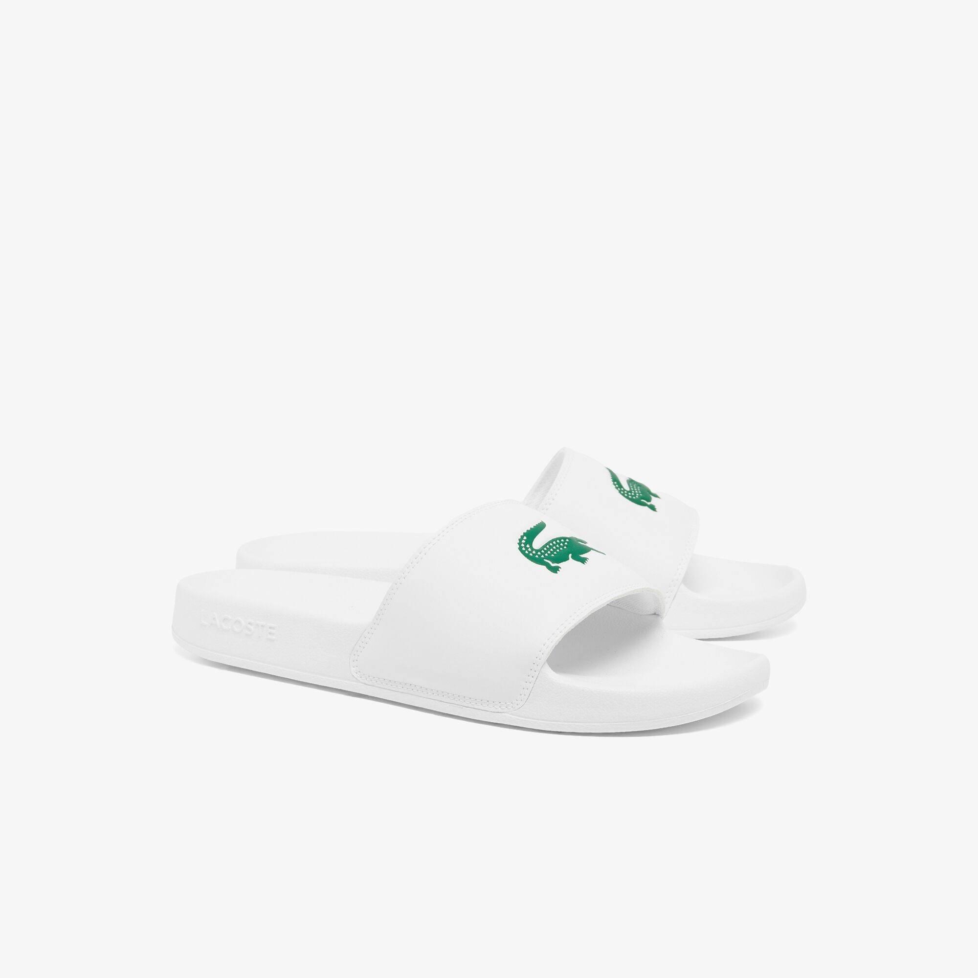 Lacoste Men's Serve Pool Slides - White/Green - 11 (45)