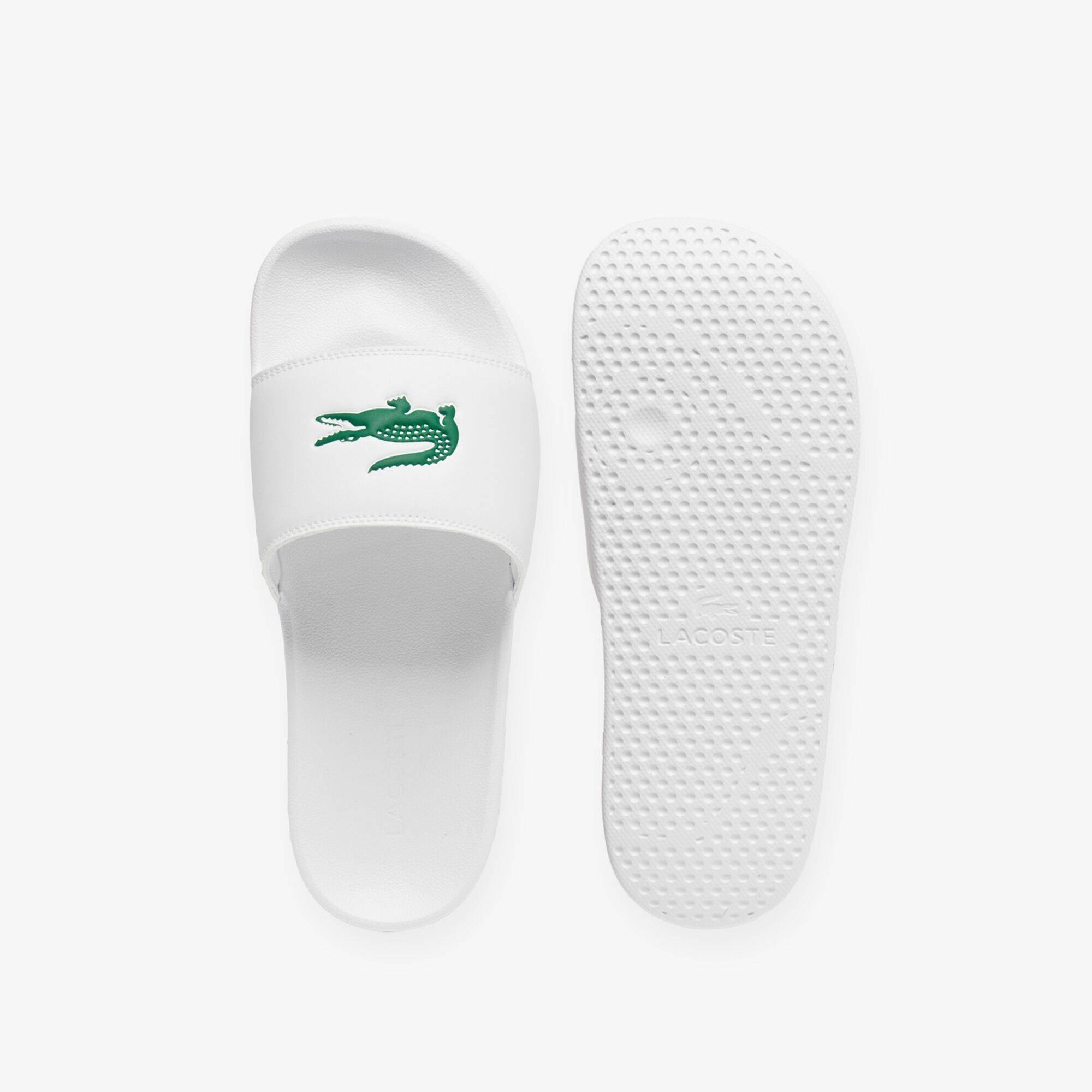 Blanco/Verde - Lacoste - Mens Serve Pool Slides - 5