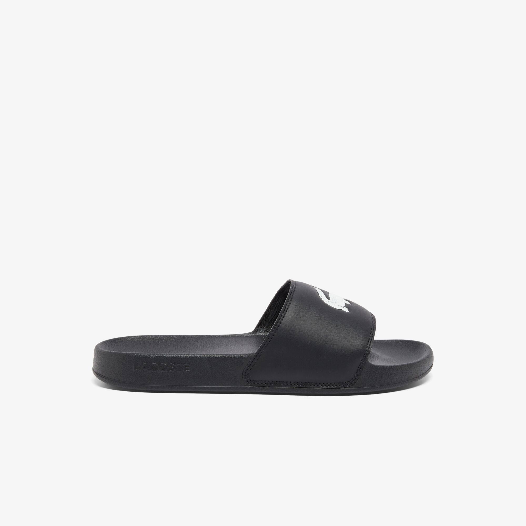 Black/White - Lacoste - Men's Serve Pool Slides - 3