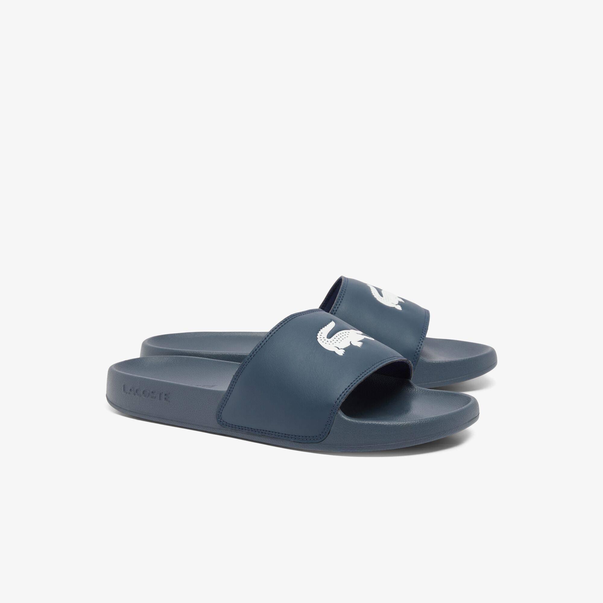 Lacoste Men's Serve Pool Slides - Navy/White - 8 (42)