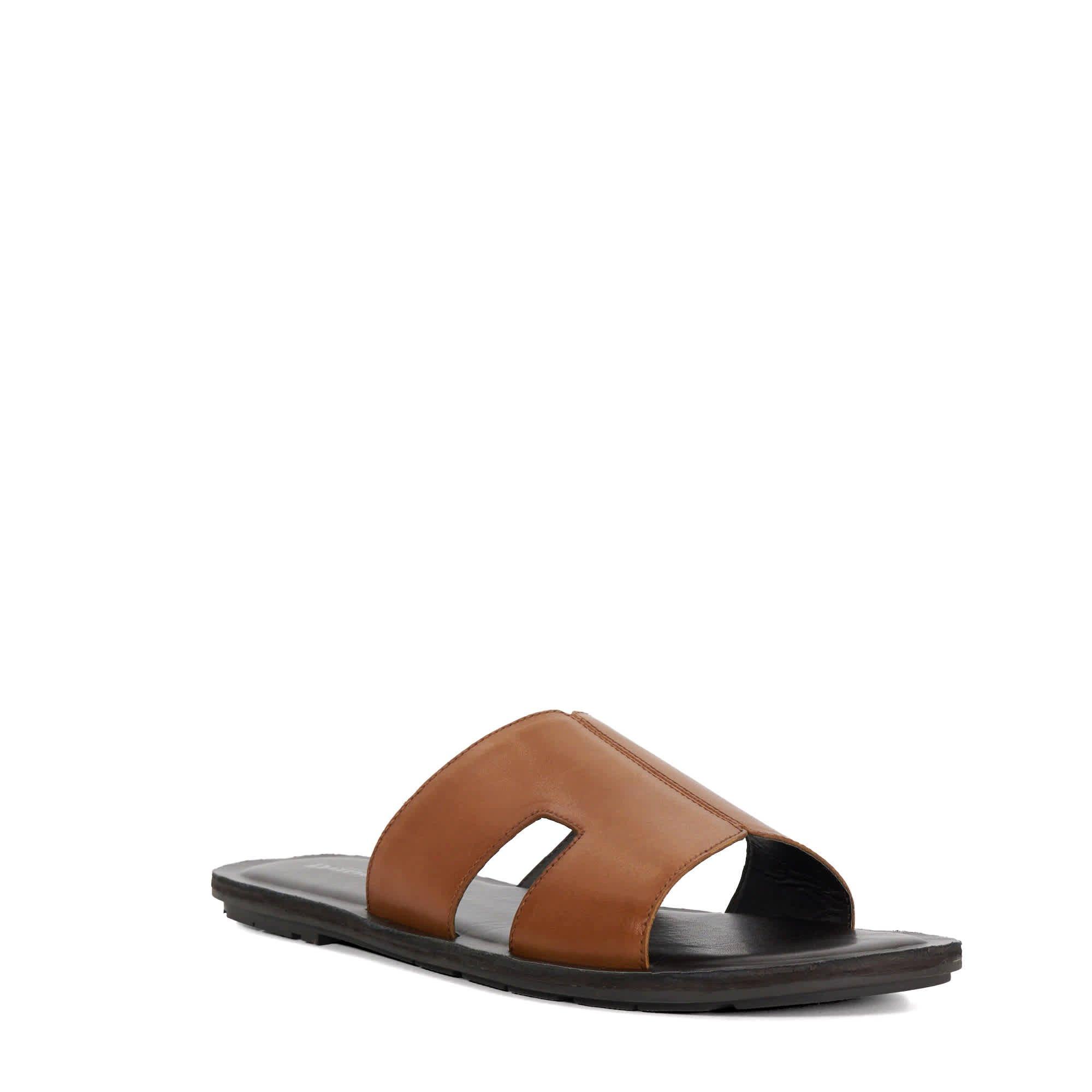 Tan - Dune London - Men's Ibes Leather Flat Sandals - 2
