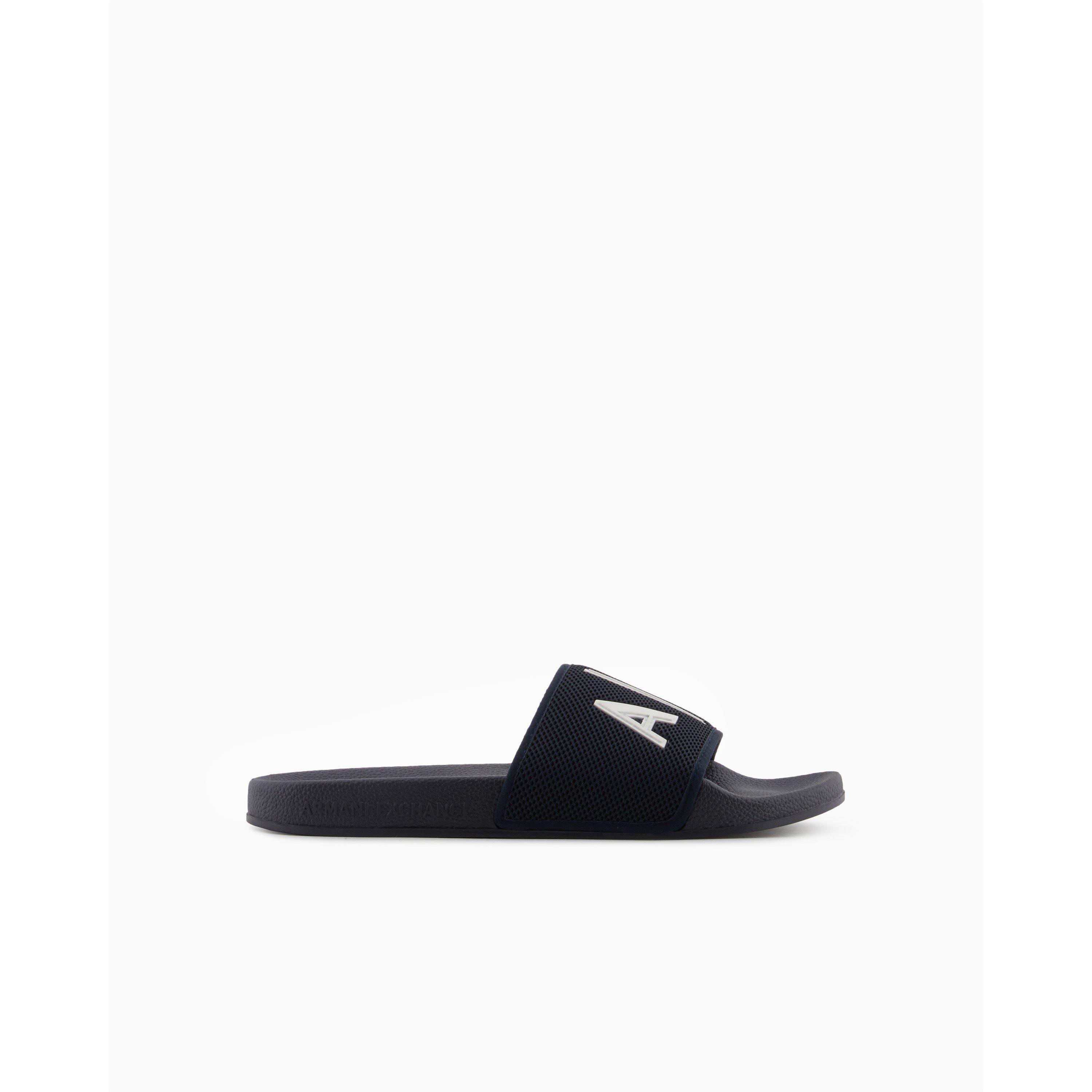 Navy U385 - Armani Exchange - Men's Pool Sliders - 1