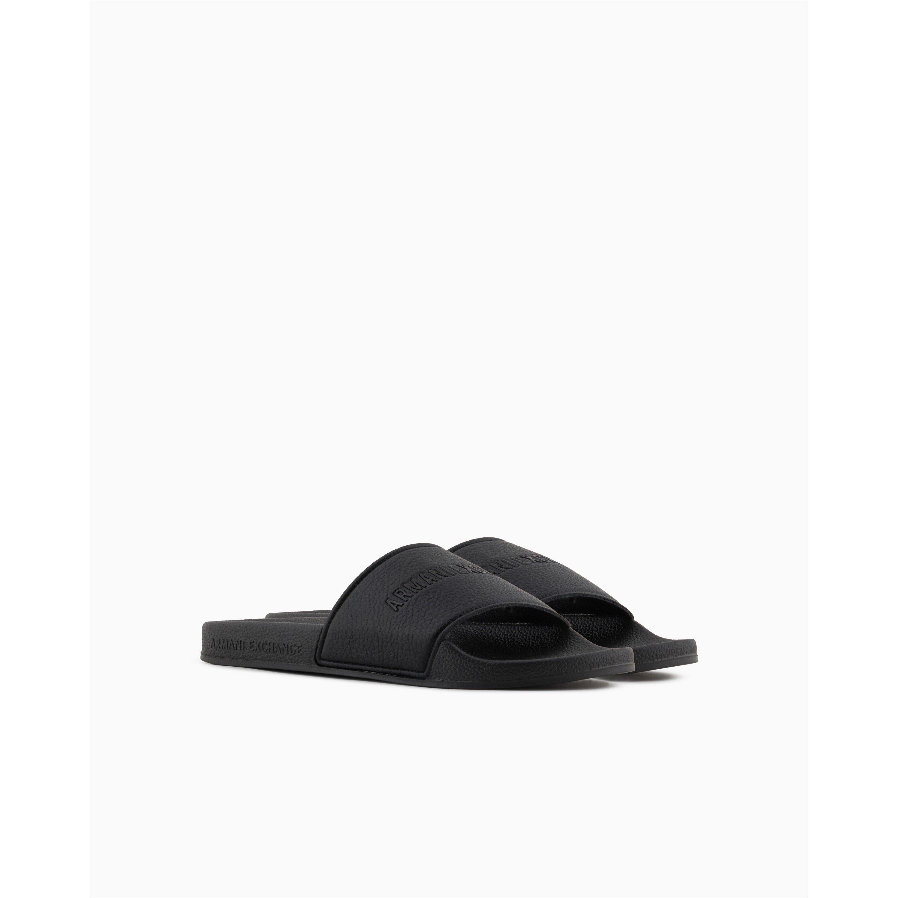 Black 00002 - Armani Exchange - Men's Pool Sliders - 4