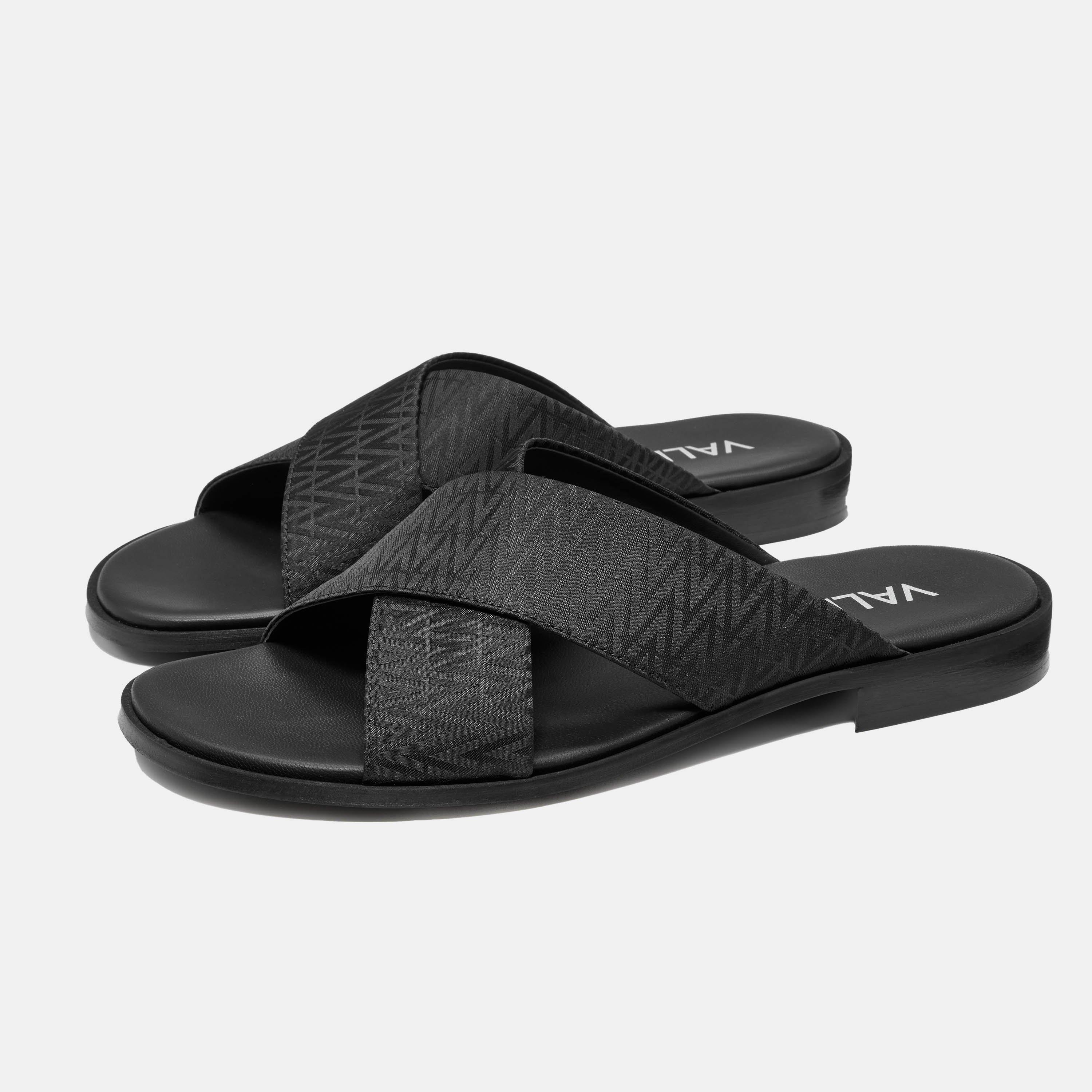 Black - Valentino - Men's Flat Sandals - 2