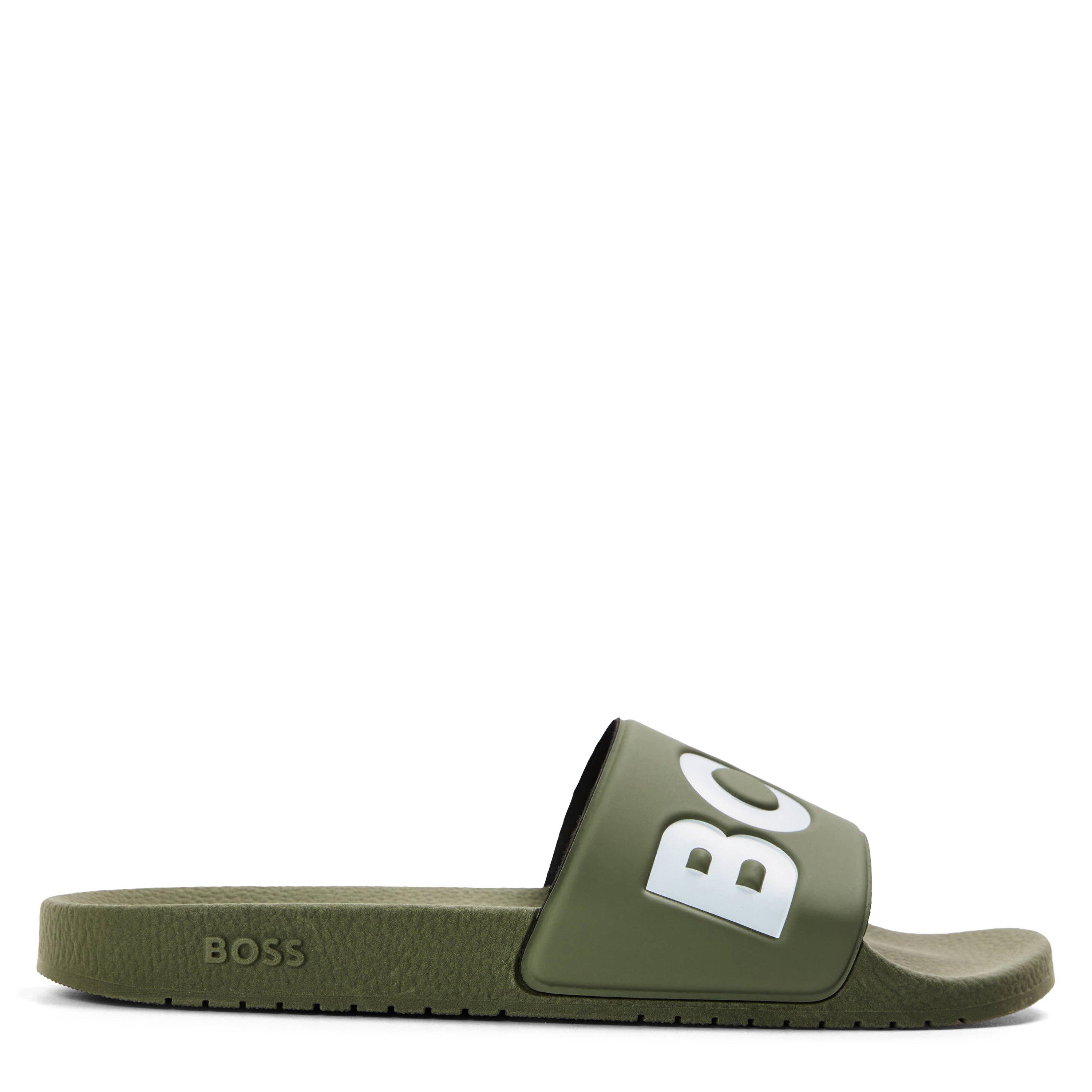 Boss Men's Comfy Slider Sandals With Logo Detail (Aryeh) - Green 351 - 11 (46)