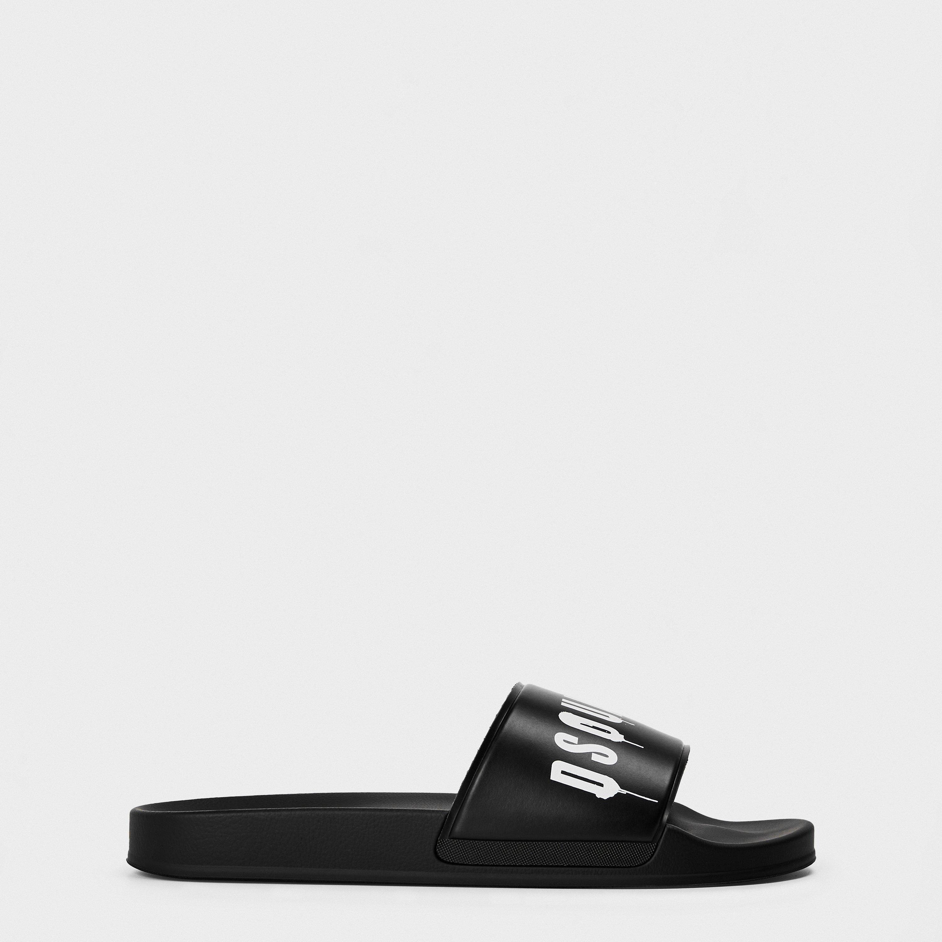 Black - DSquared2 - Spray Sliders - 1
