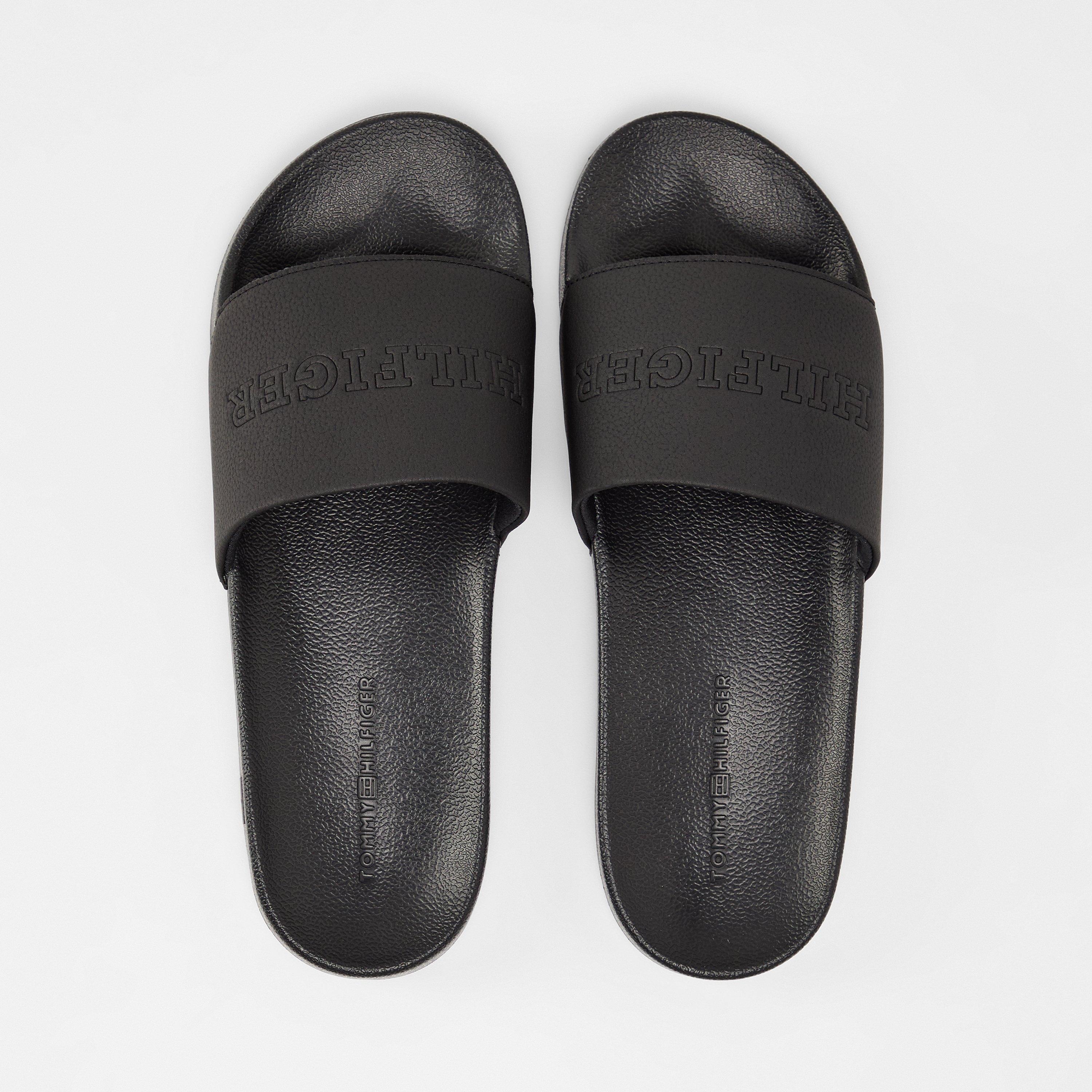 Black - Tommy Hilfiger - Men's Pool Sliders - 4