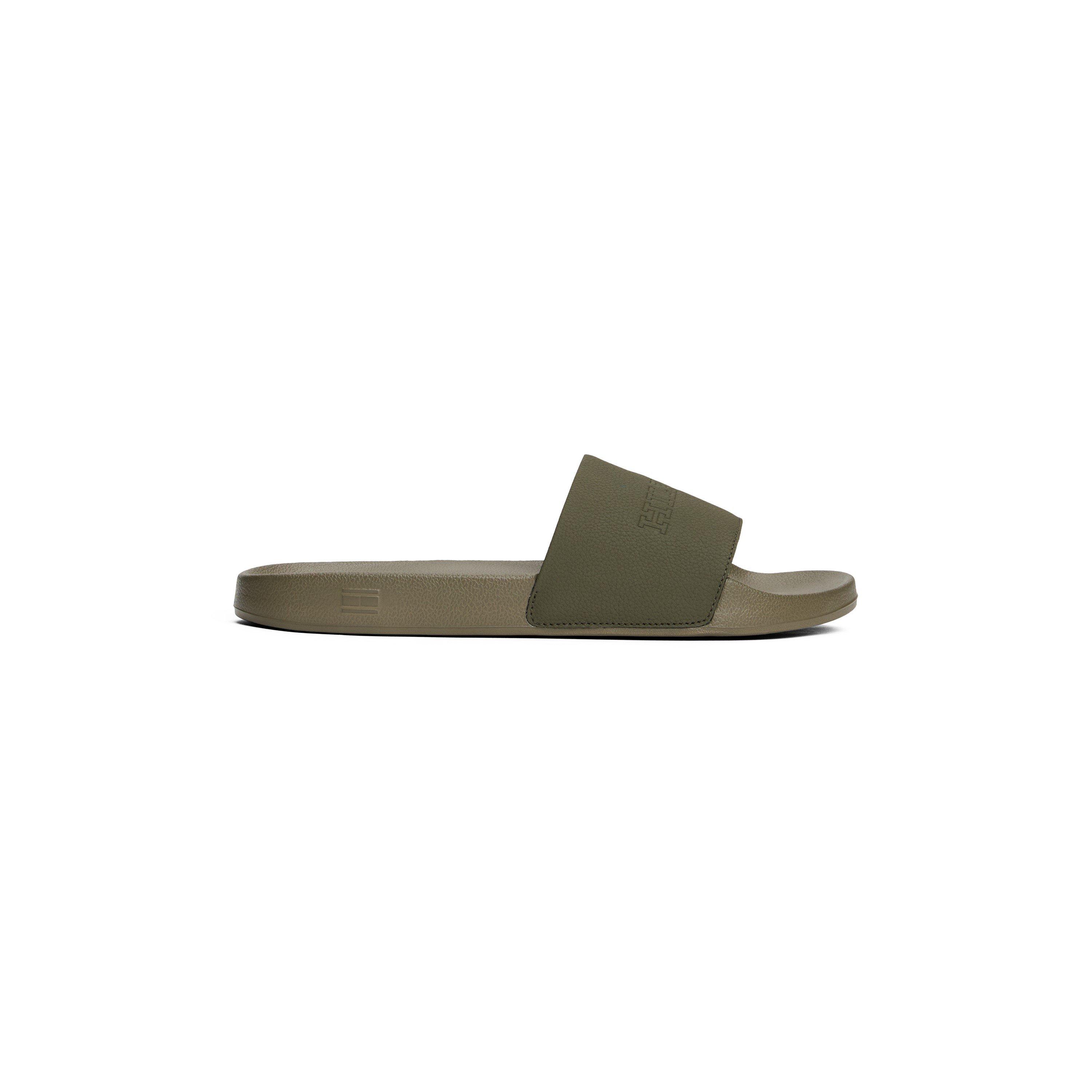 Army Green - Tommy Hilfiger - Men's Slip-On Rubber Pool Sliders - 1