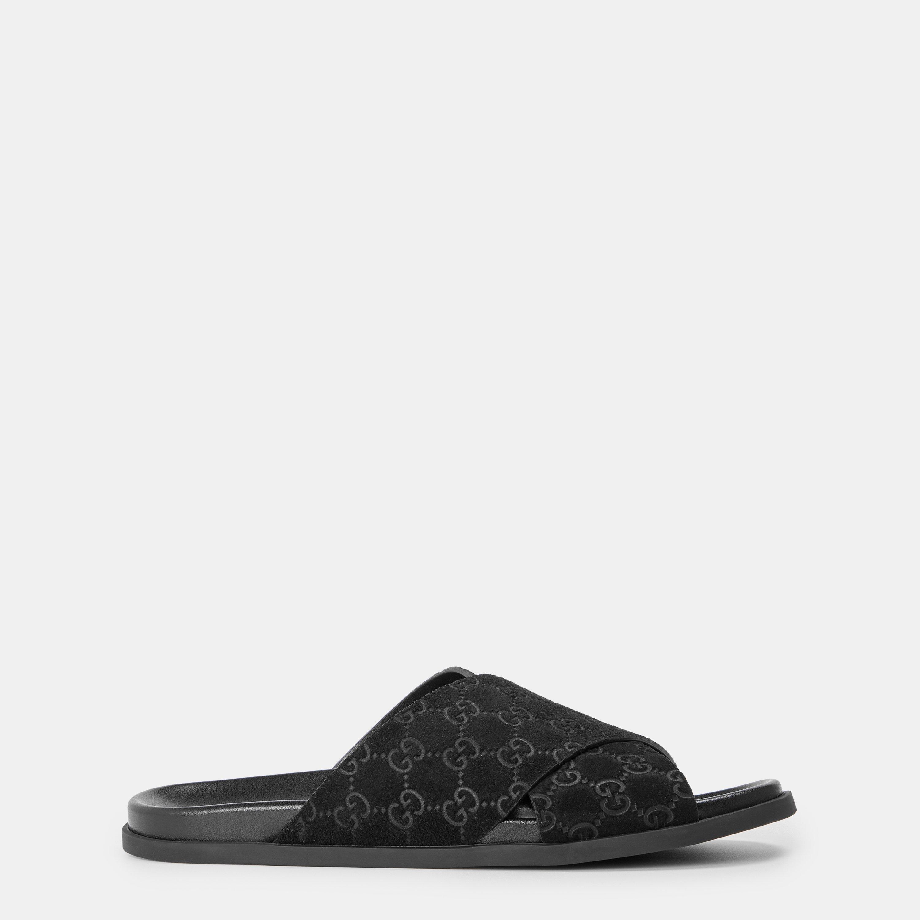 Gucci | GG Suede Slides | Pool Shoes | Cruise Fashion