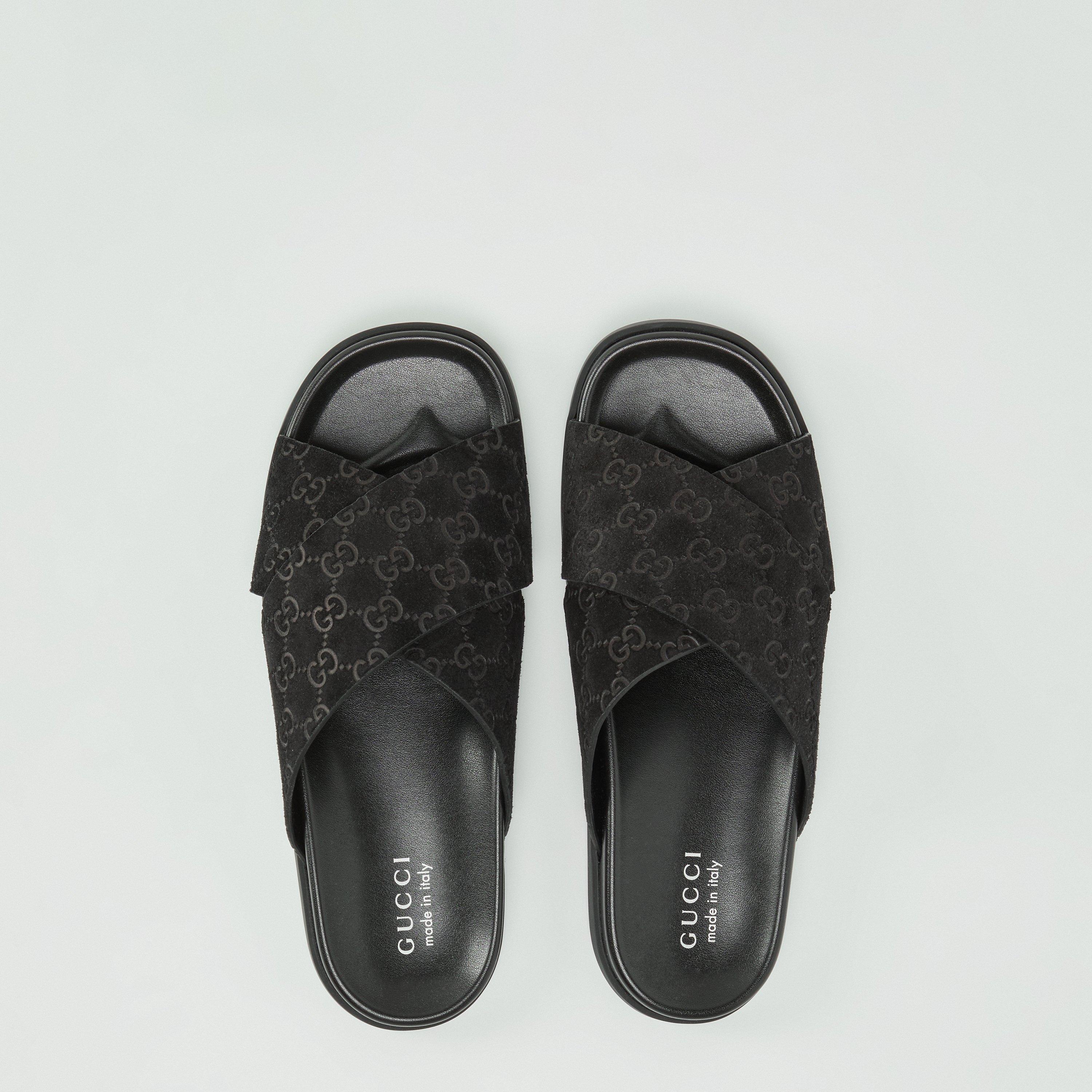 Gucci | GG Suede Slides | Pool Shoes | Cruise Fashion