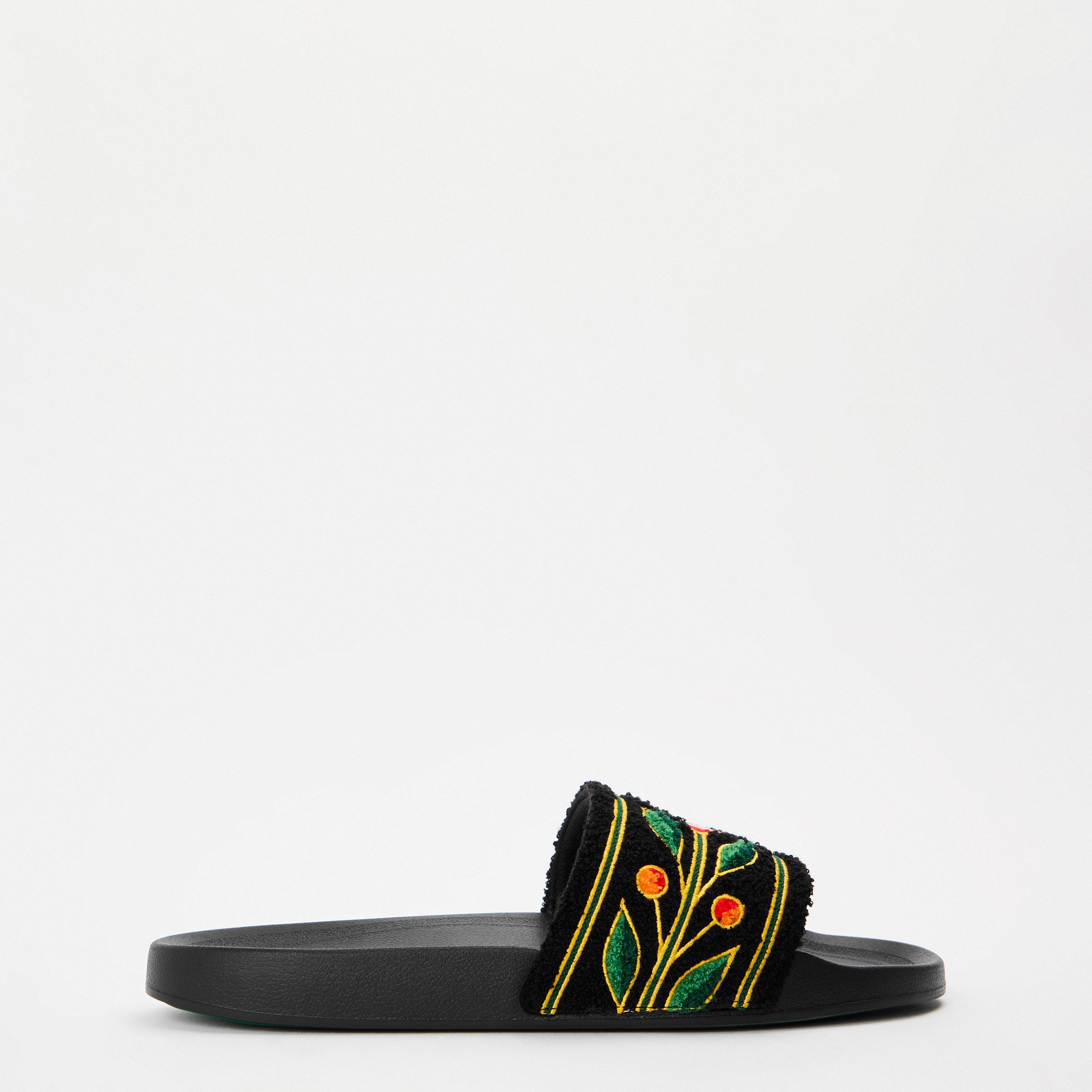 Casablanca Men's Logo Pool Sliders - Black - Size 10 (45)