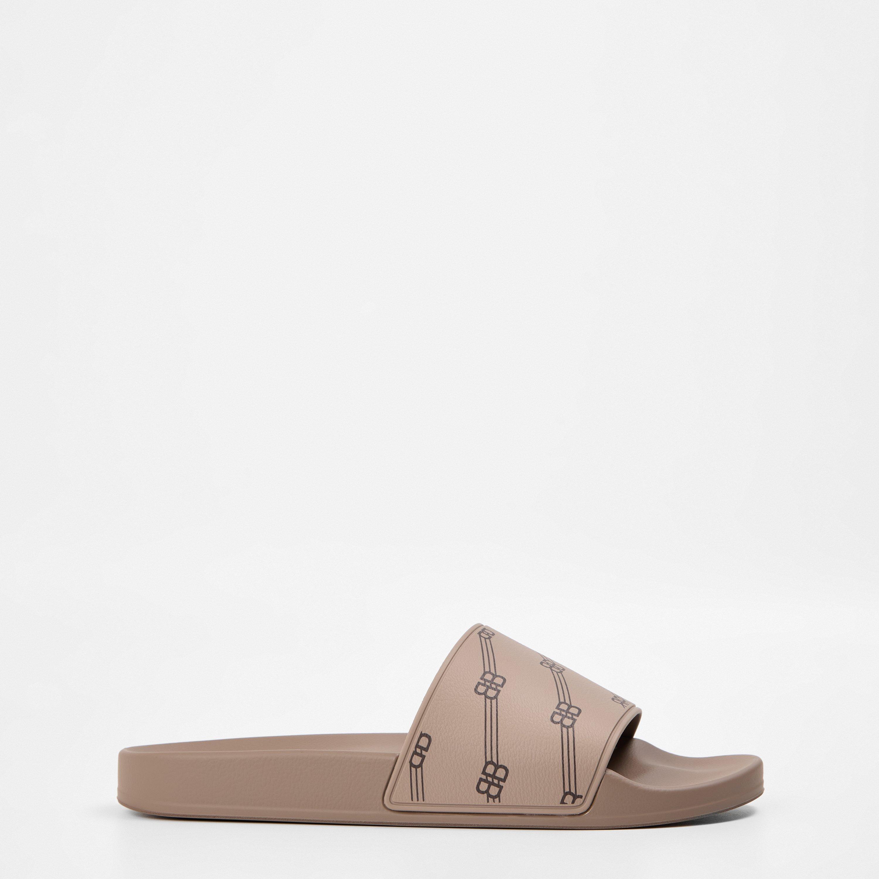 Mink Grey/Brown - Balenciaga - BB Sliders - 1