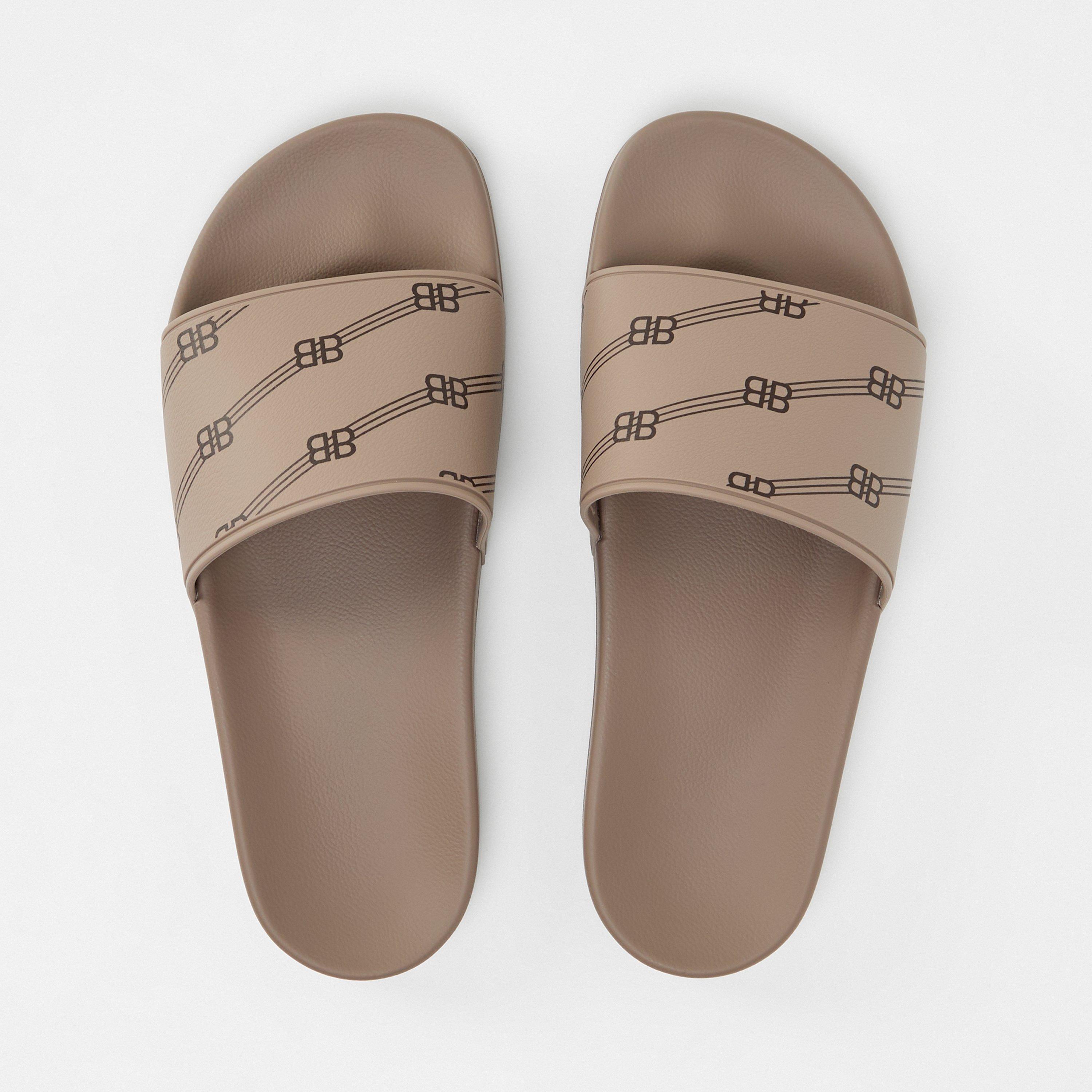 Mink Grey/Brown - Balenciaga - BB Sliders - 4