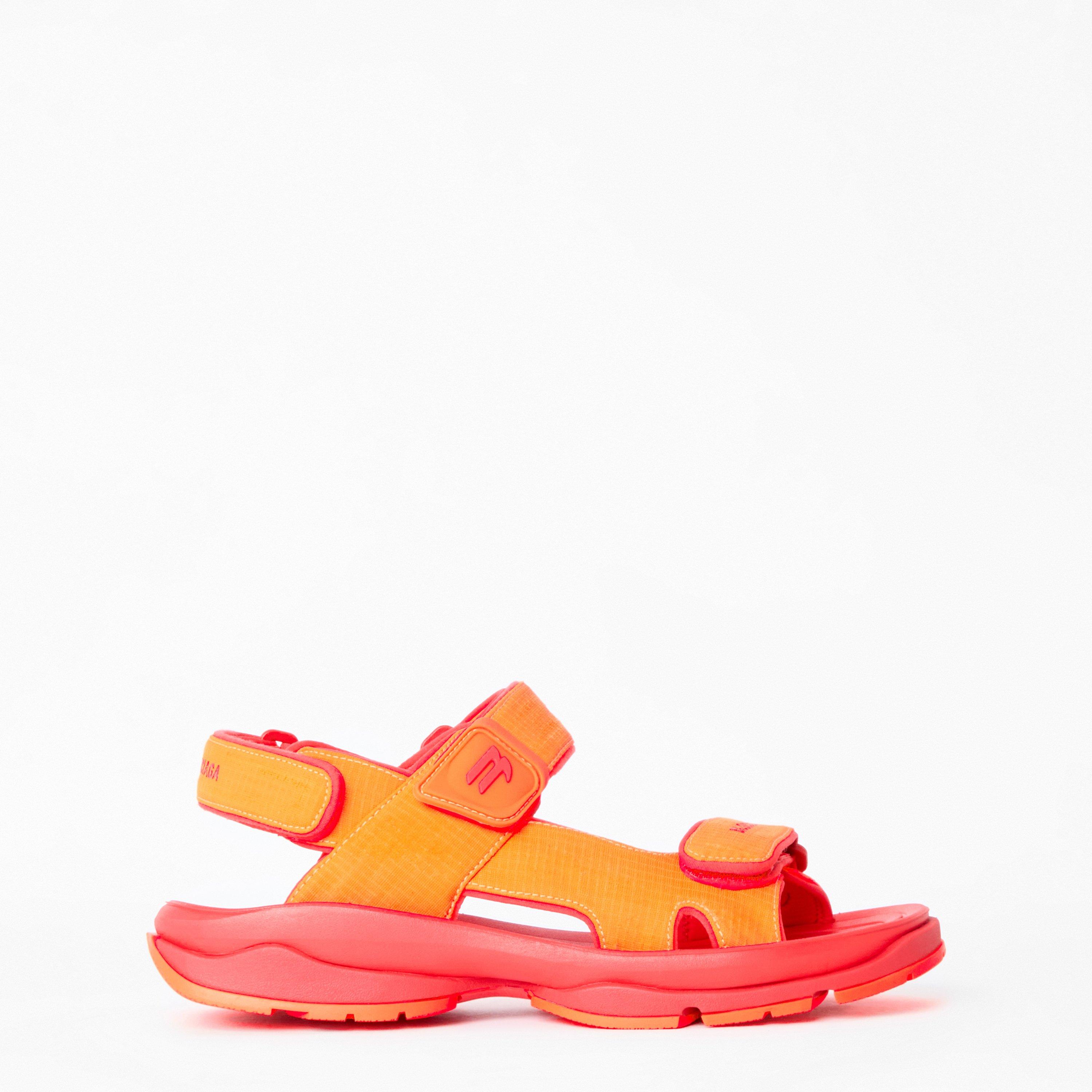 Balenciaga Men's Flat Sandals - Orange/Red - 6.5 (40.5)