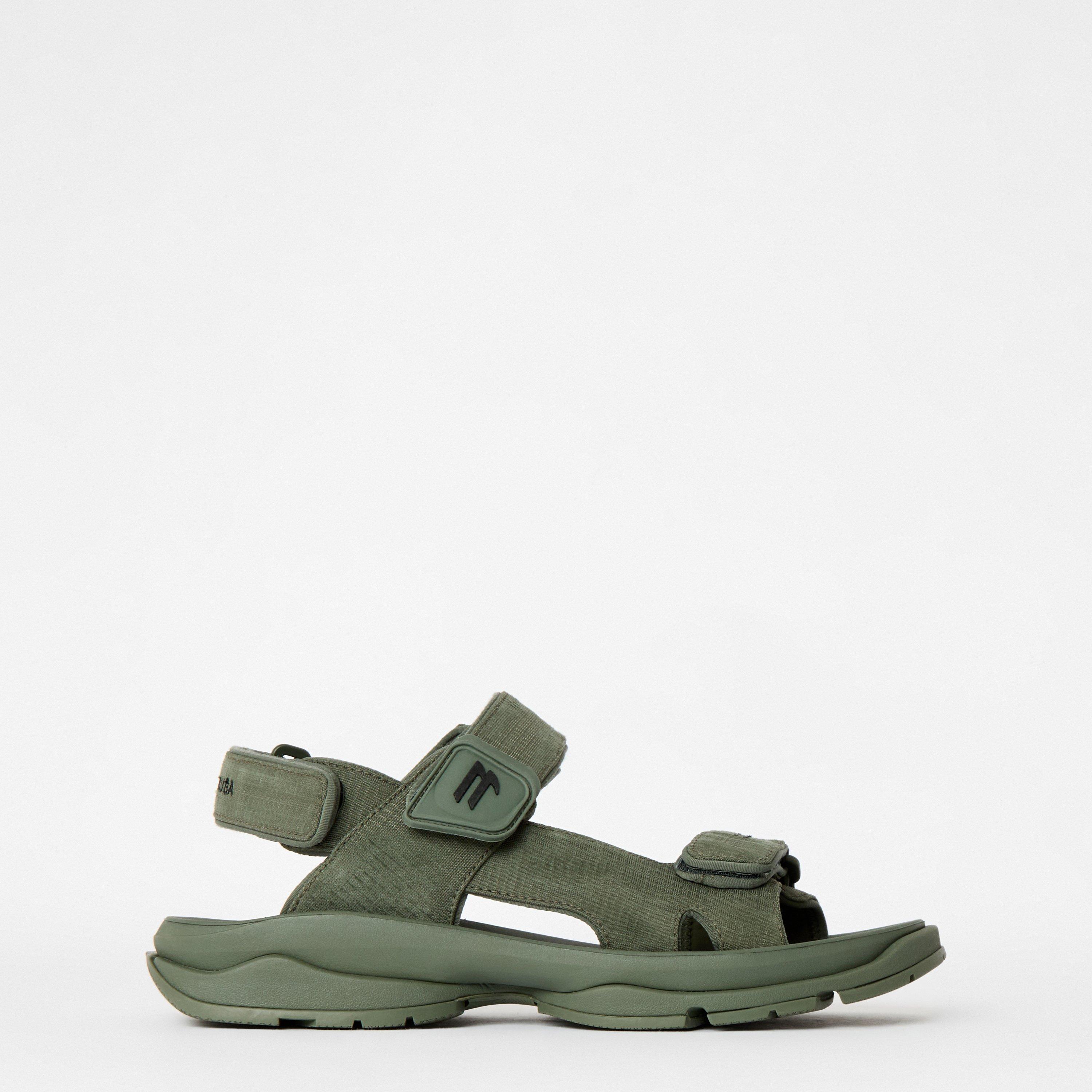 Balenciaga Men's Flat Sandals - Kaki - 6.5 (40.5)