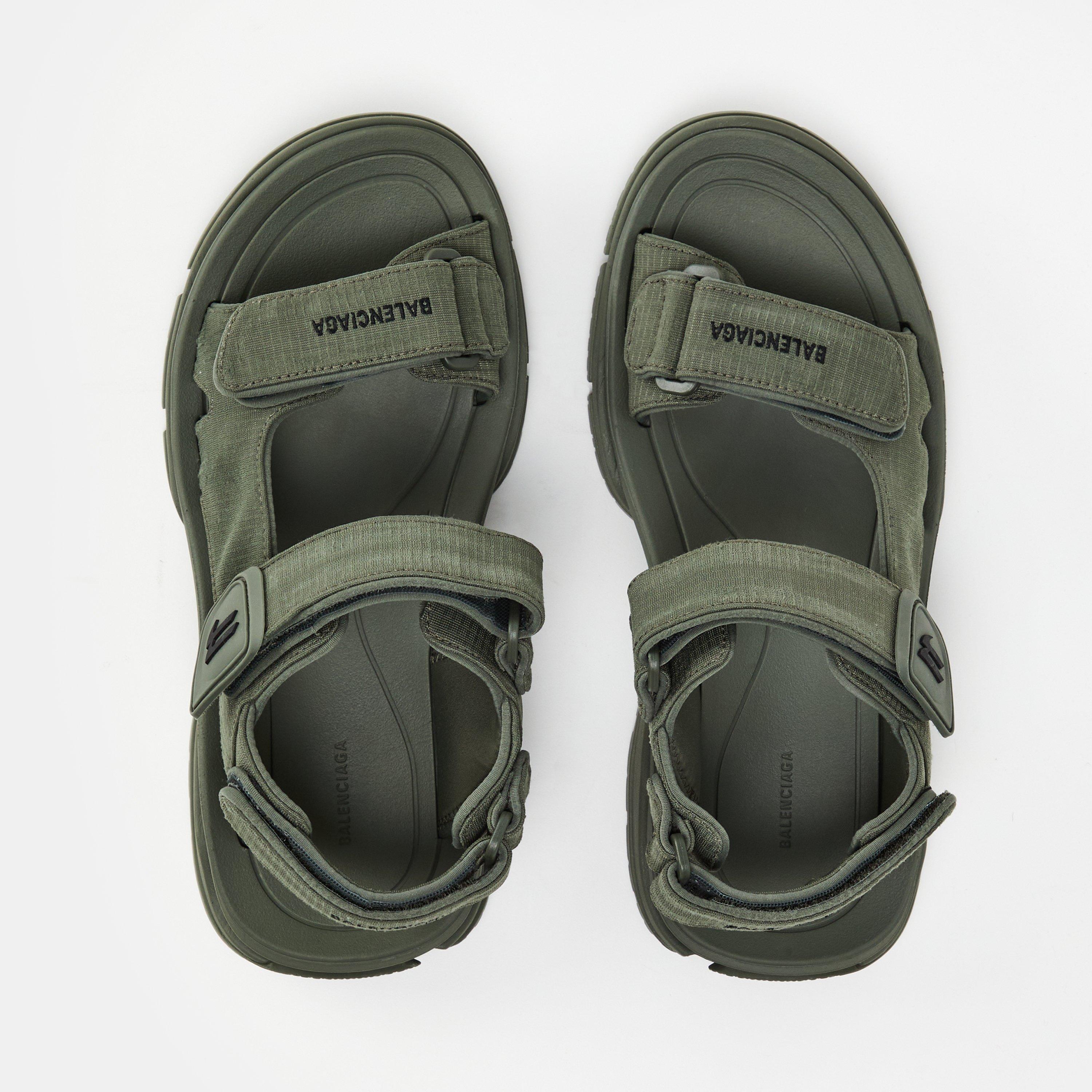 Kaki - Balenciaga - Men's Flat Sandals - 4