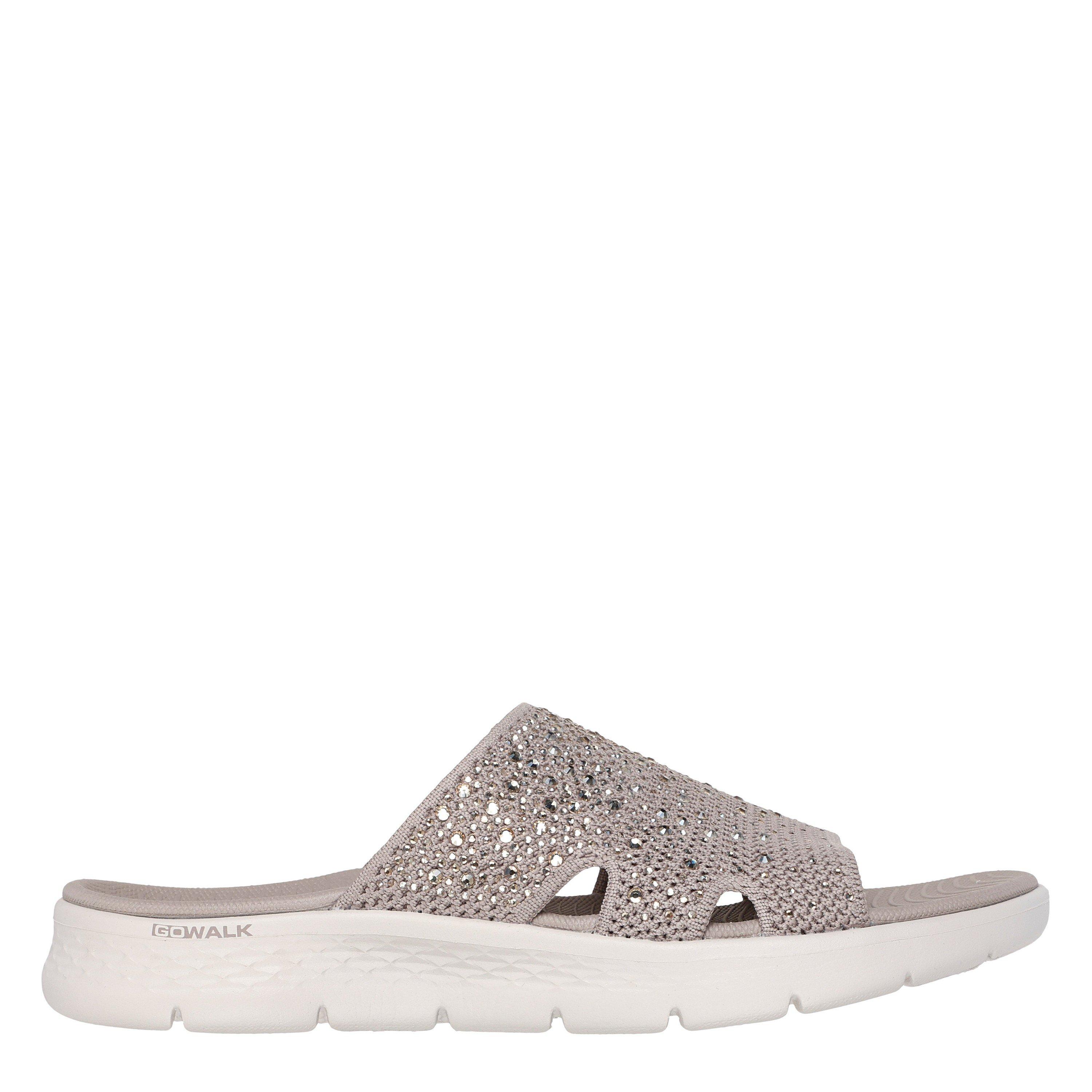 Taupe Textiel - Skechers - Skechers Go Walk Flex Sandal Flat Sandals Womens - 1