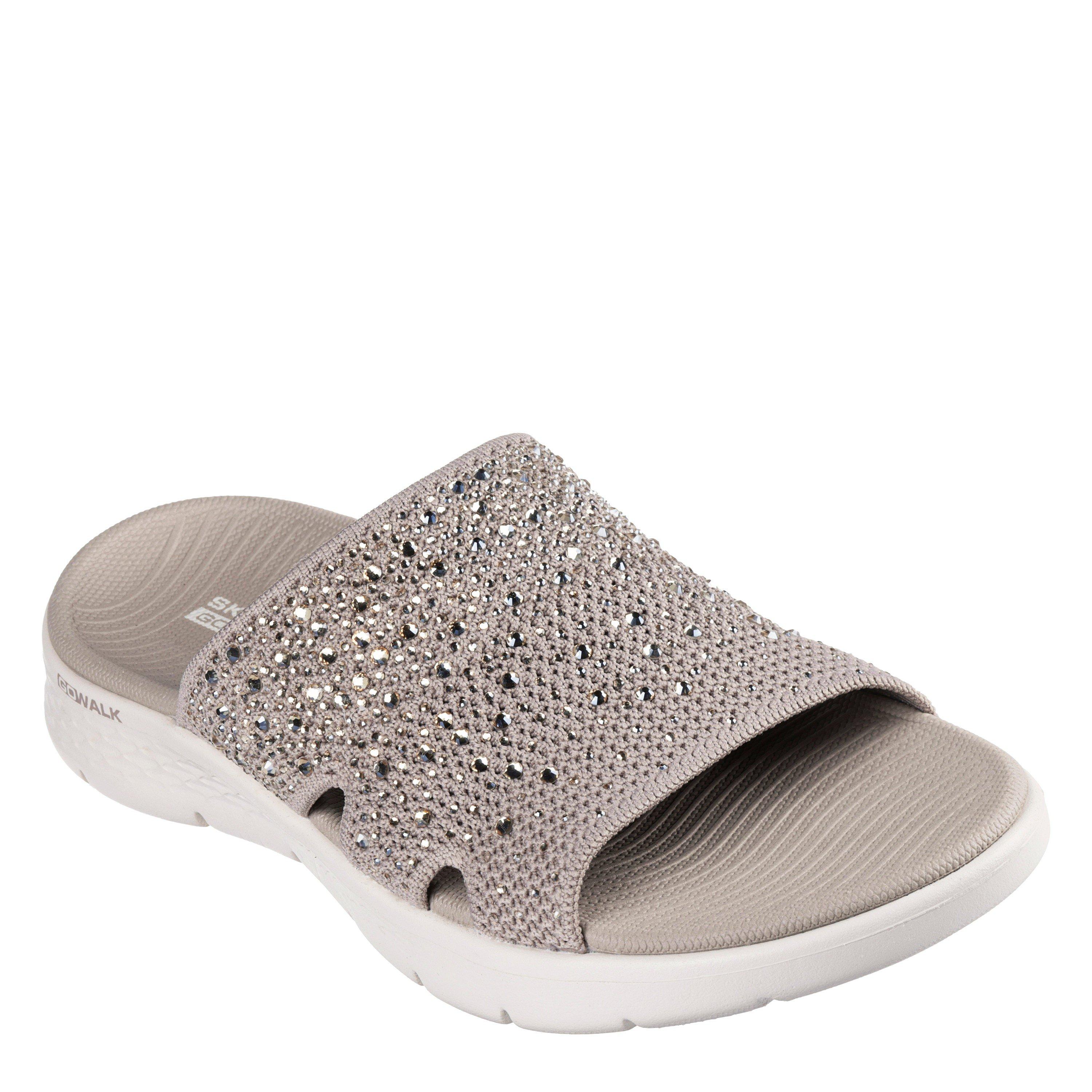 Taupe Textiel - Skechers - Skechers Go Walk Flex Sandal Flat Sandals Womens - 3