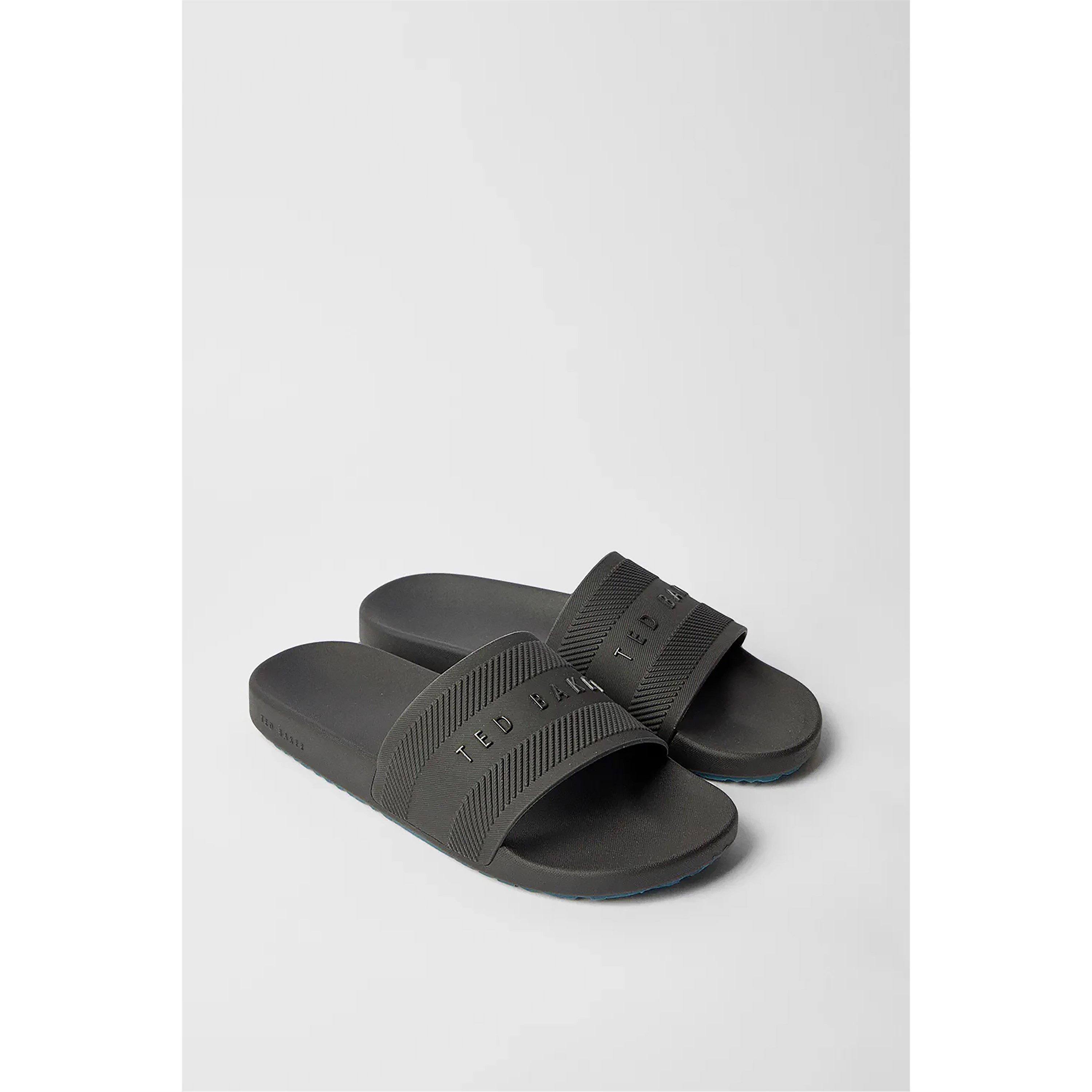 Mens Sliders Ted Baker Grey Sliders Ted Baker Slides Mens Store