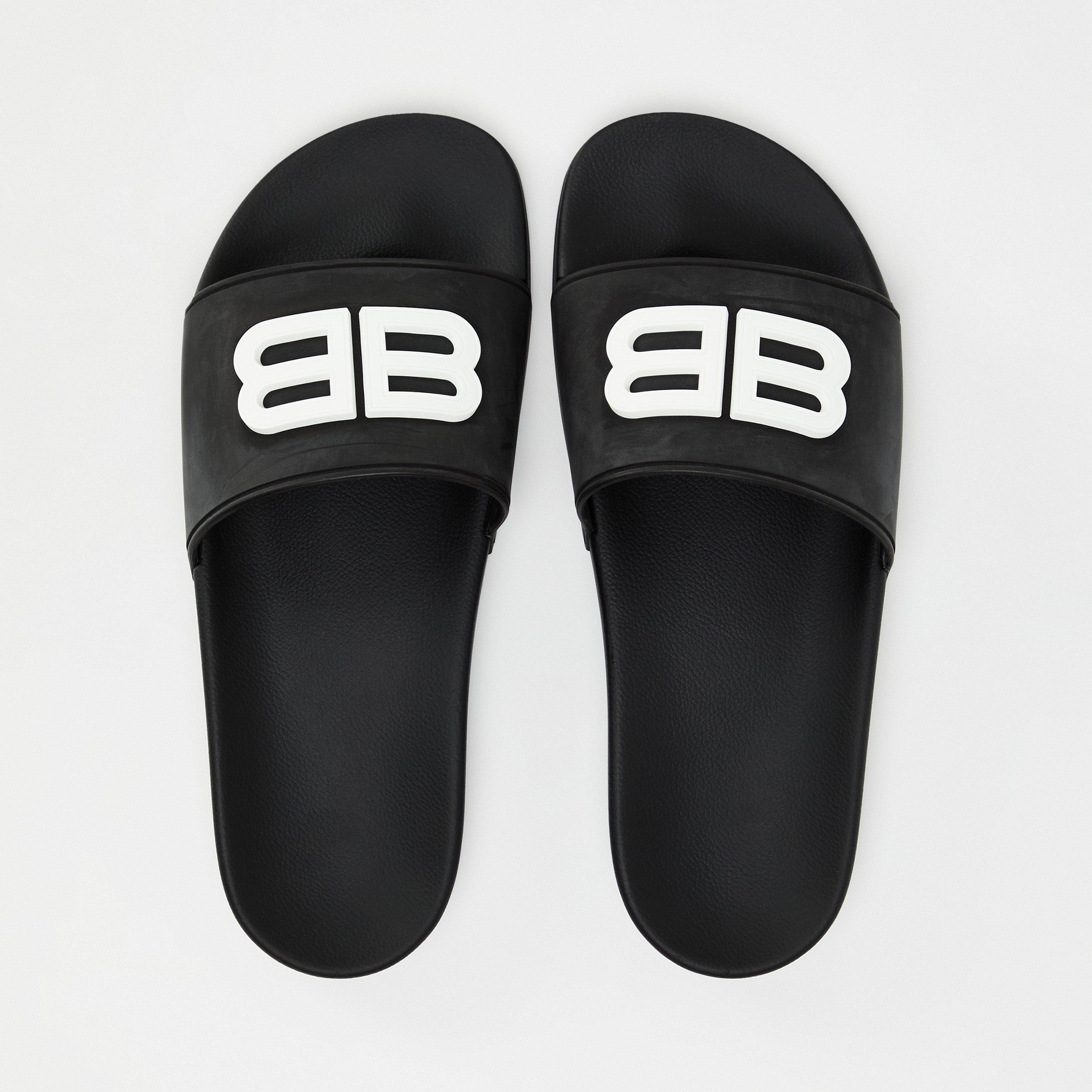 Black/White - Balenciaga - Men's Pool Shoes - 4