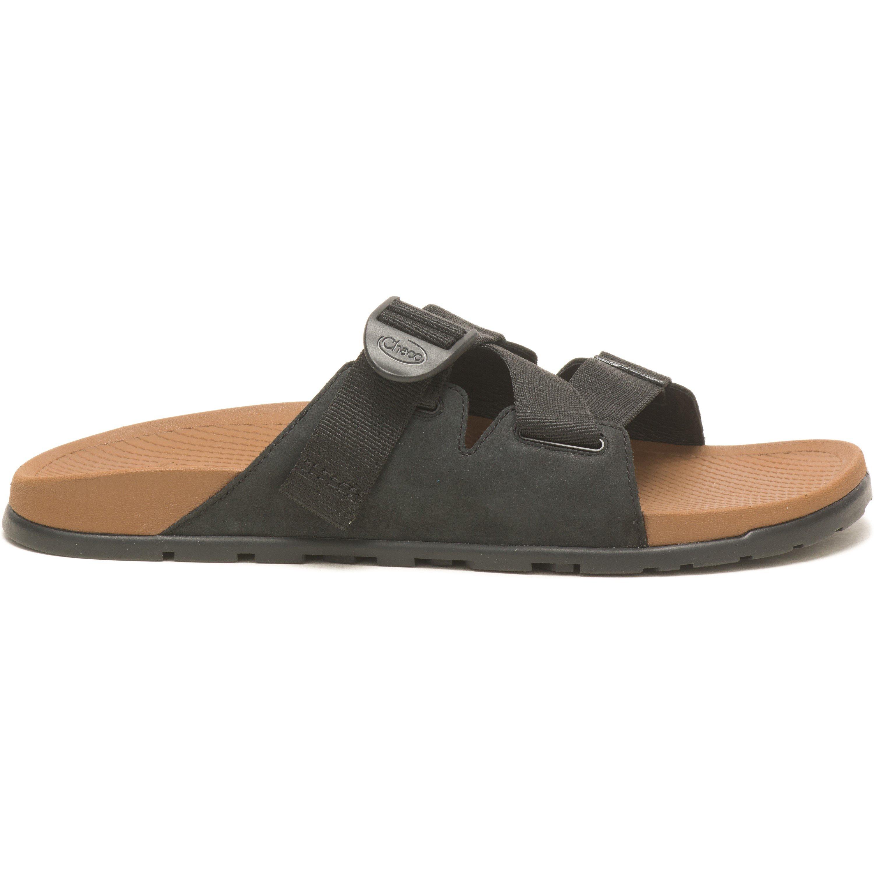 Black - Chaco - Lowdown Leather Slide Sandal Mens - 1