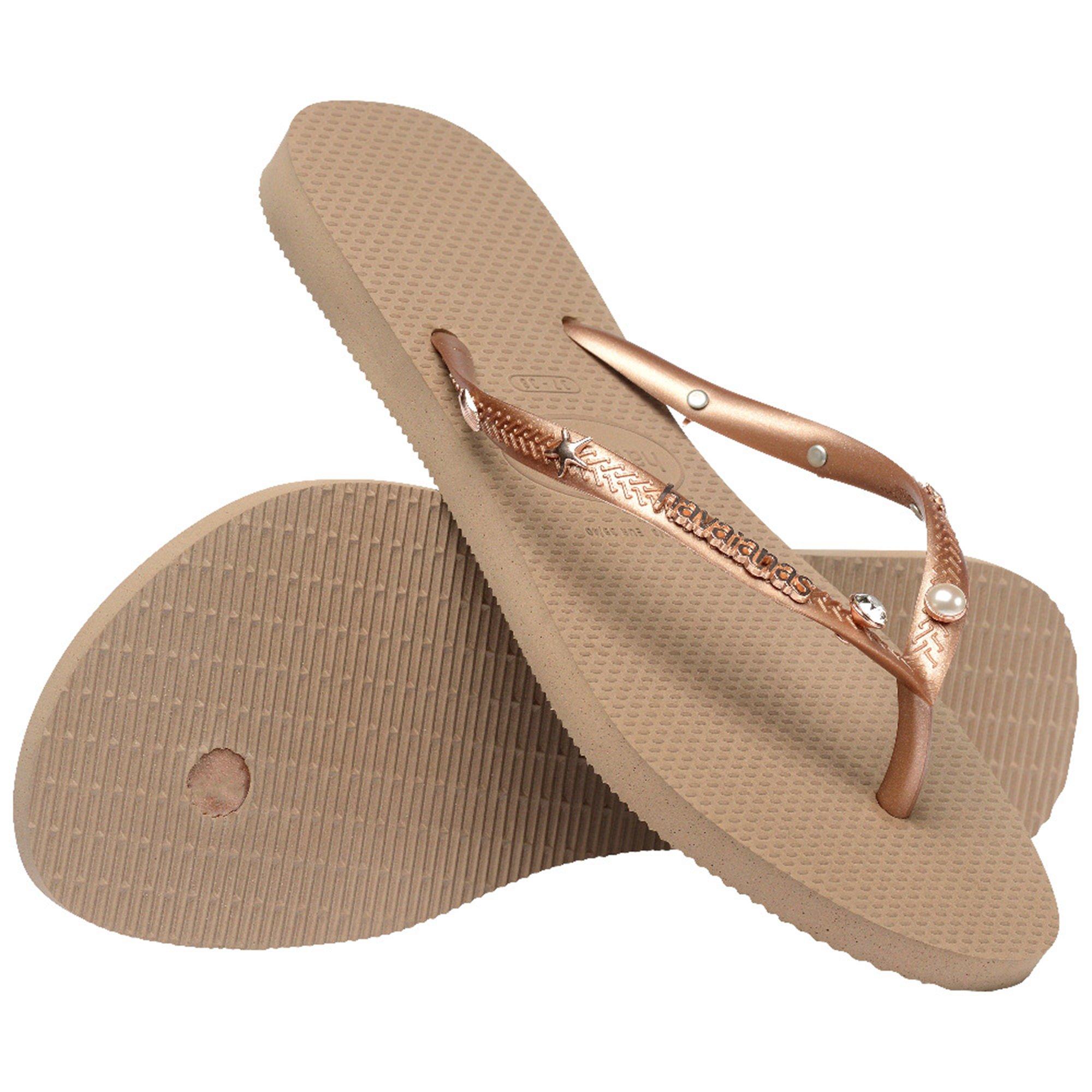 Rose Gold - Havaianas - Slim Aqua Flip Flops - 4