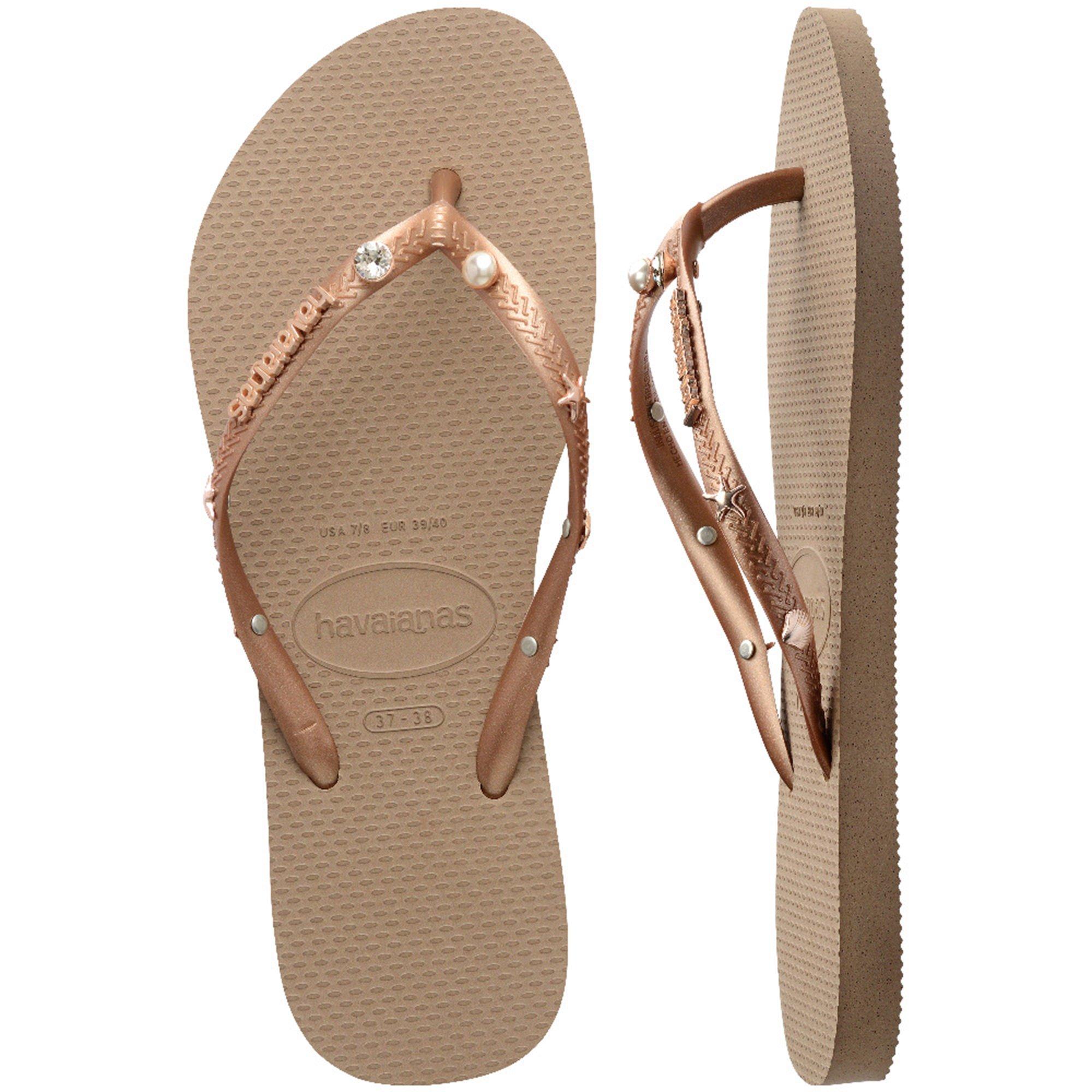 Rose Gold - Havaianas - Slim Aqua Flip Flops - 5