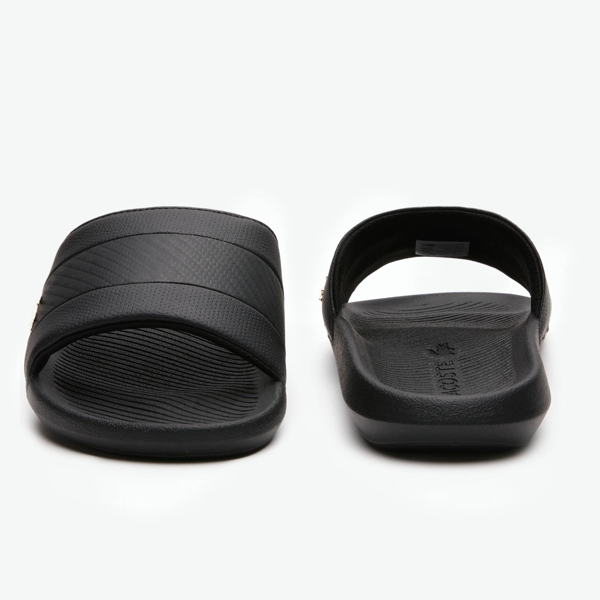 Blk/Blk/Gold - Lacoste - Serve Metal Logo Sliders - 2