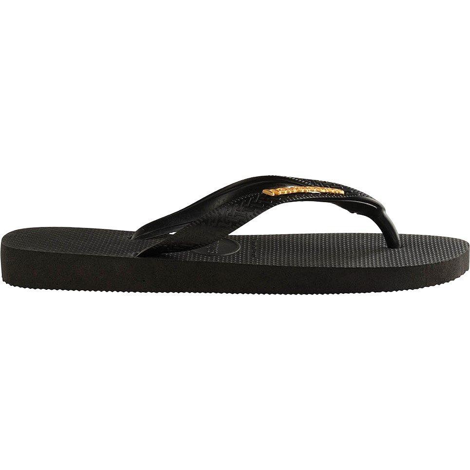 Black - Havaianas - Logo Metallic Flip Flops - 3