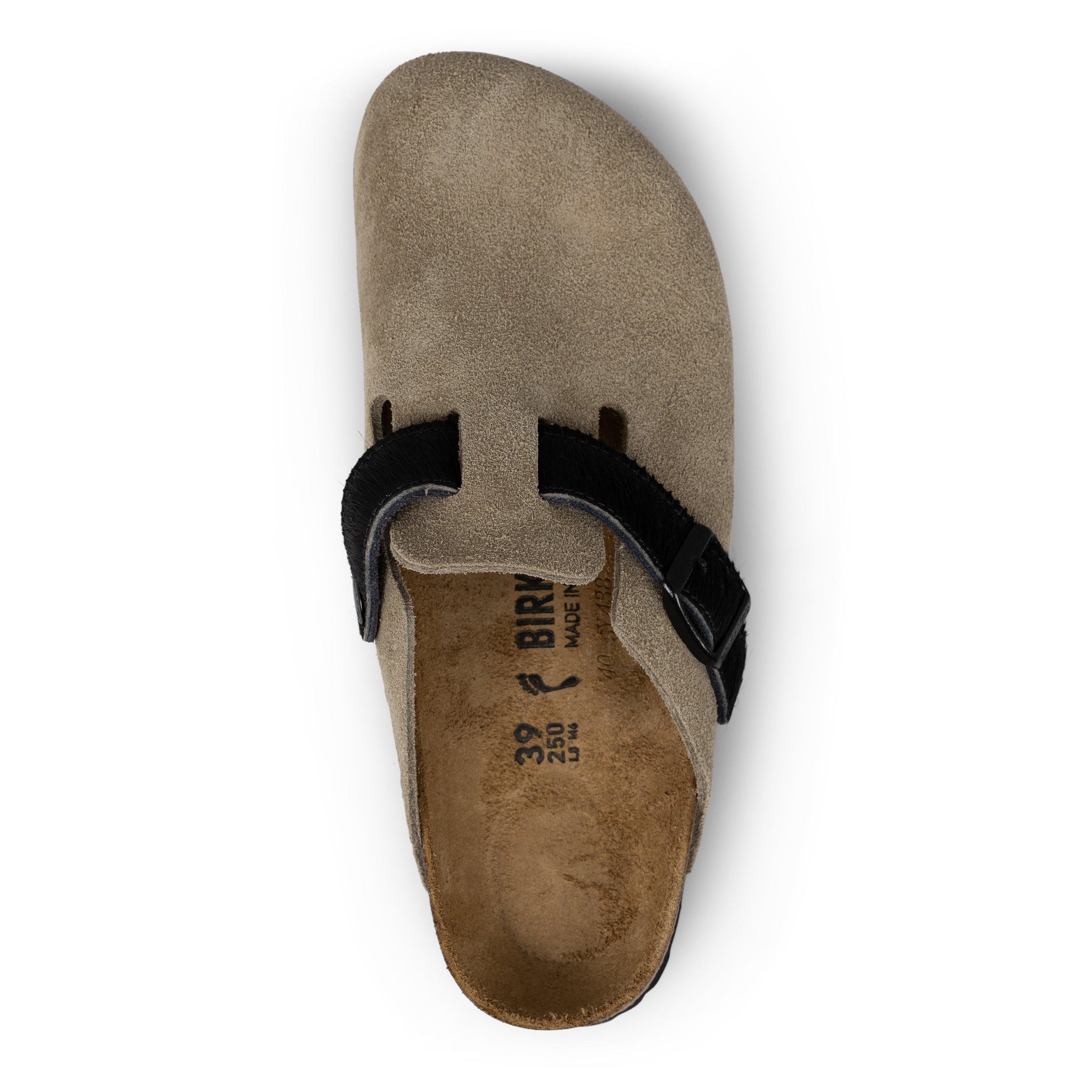 Taupe/Black - Birkenstock - Bstk Boston LEVE/FUR S 99 - 4