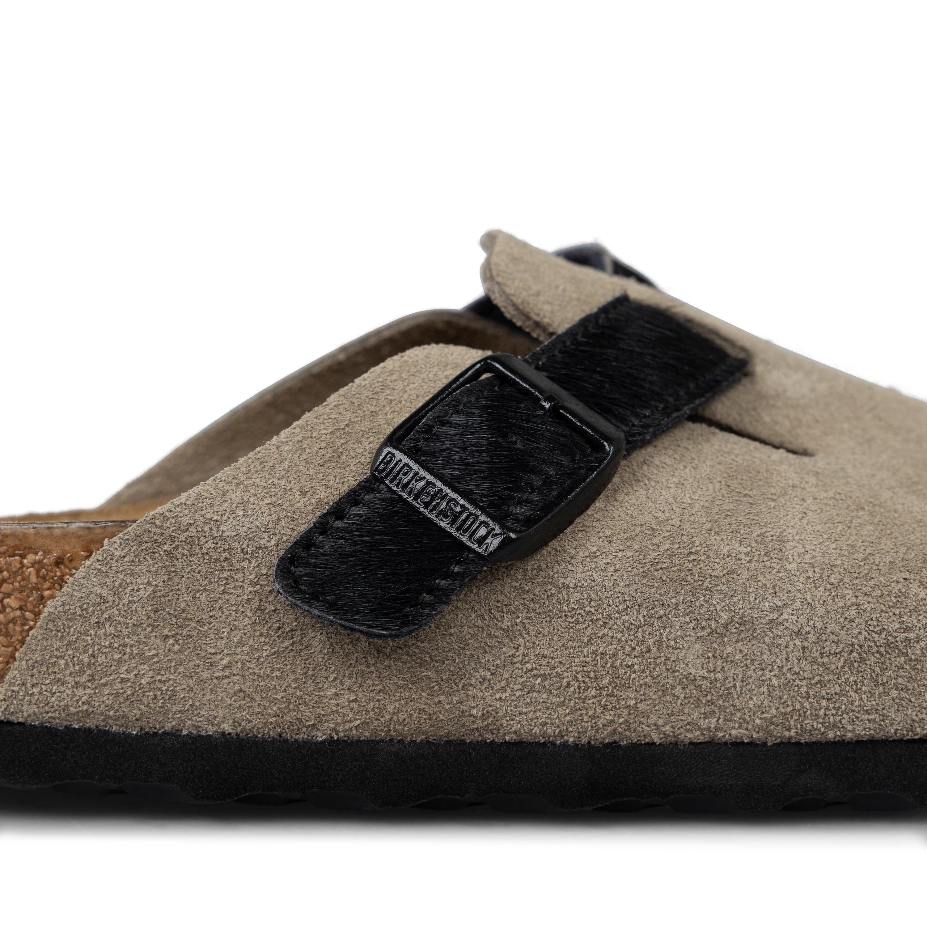 Taupe/Black - Birkenstock - Bstk Boston LEVE/FUR S 99 - 5