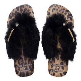 Dolce & Gabbana X Havaianas Animal Print Flip Flops