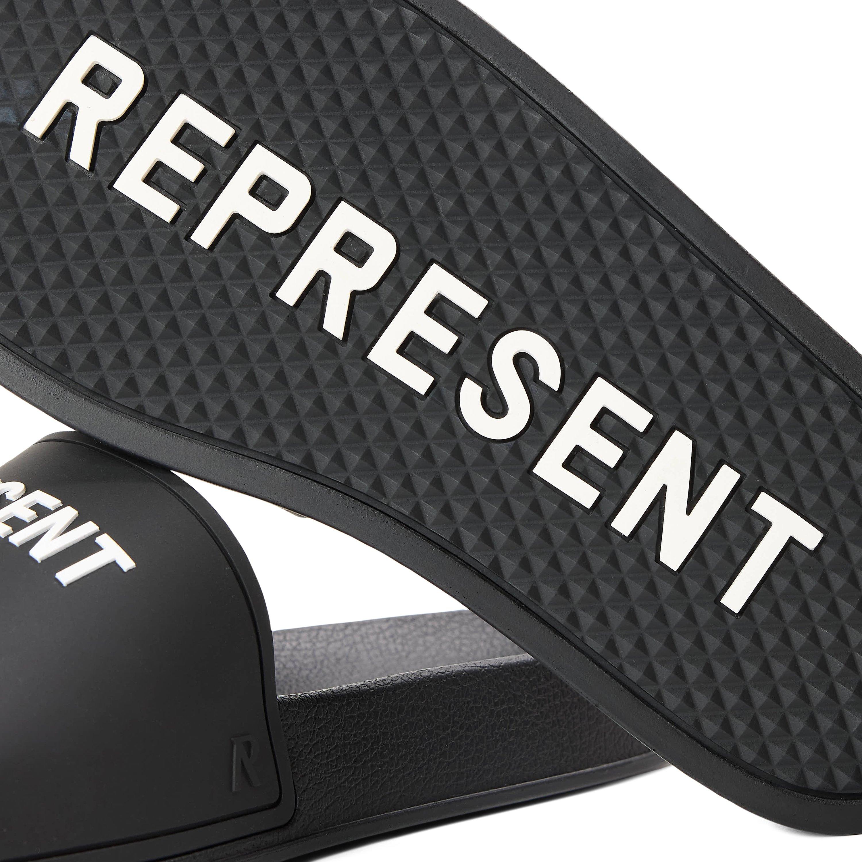 Black - Represent - Men's Pool Sliders - 3