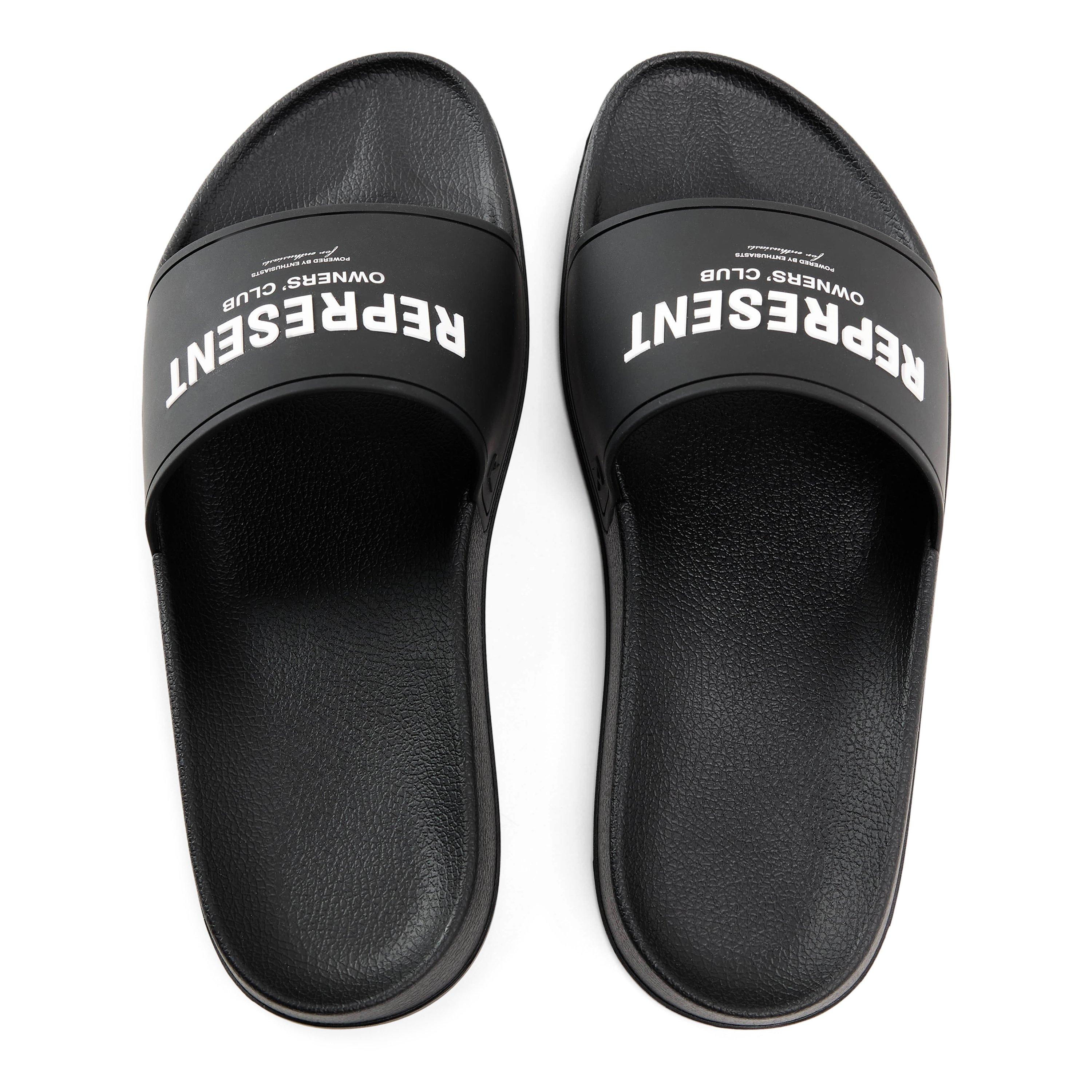 Black - Represent - Men's Pool Sliders - 4