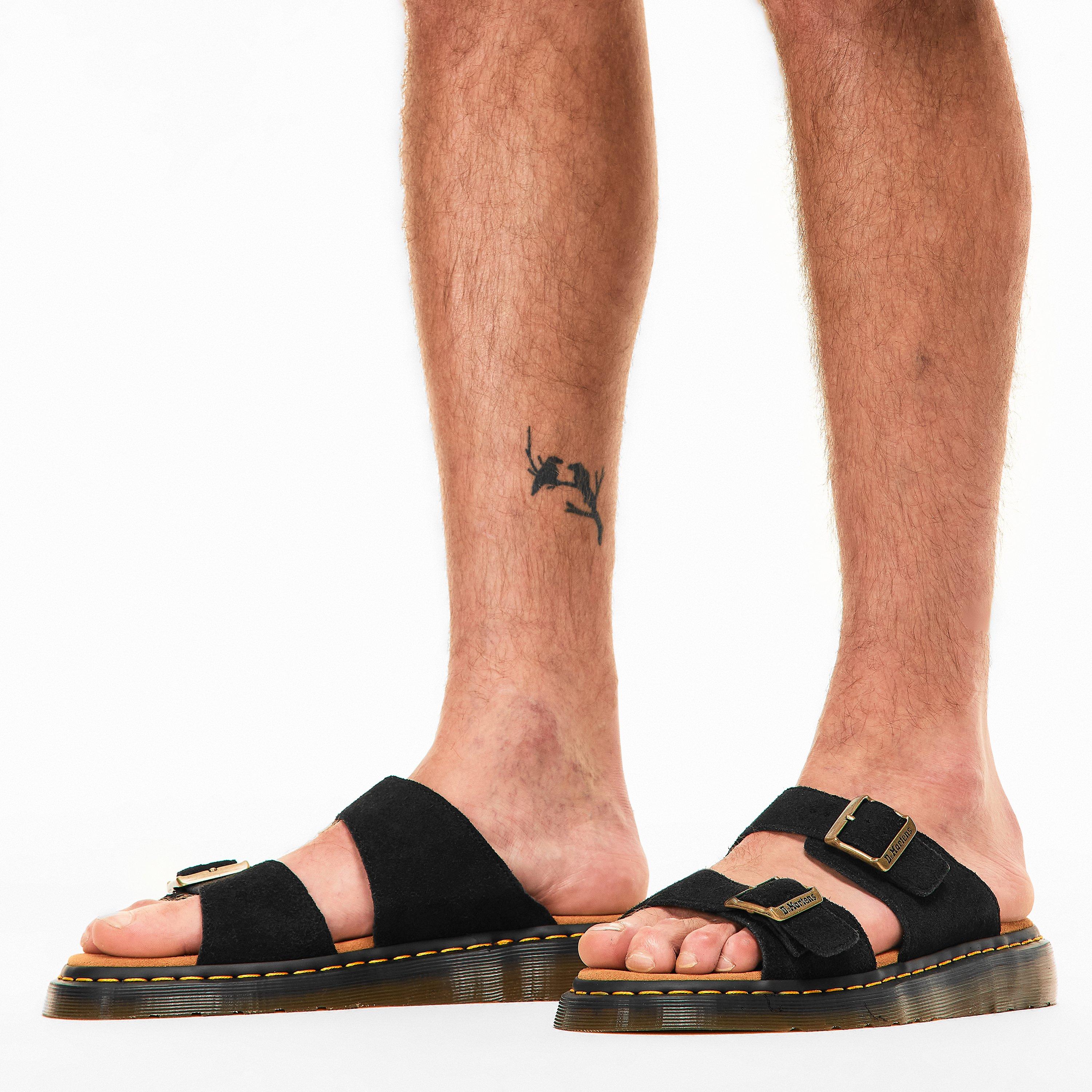 Black Suede - Dr Martens - Josef Suede Slide - 3