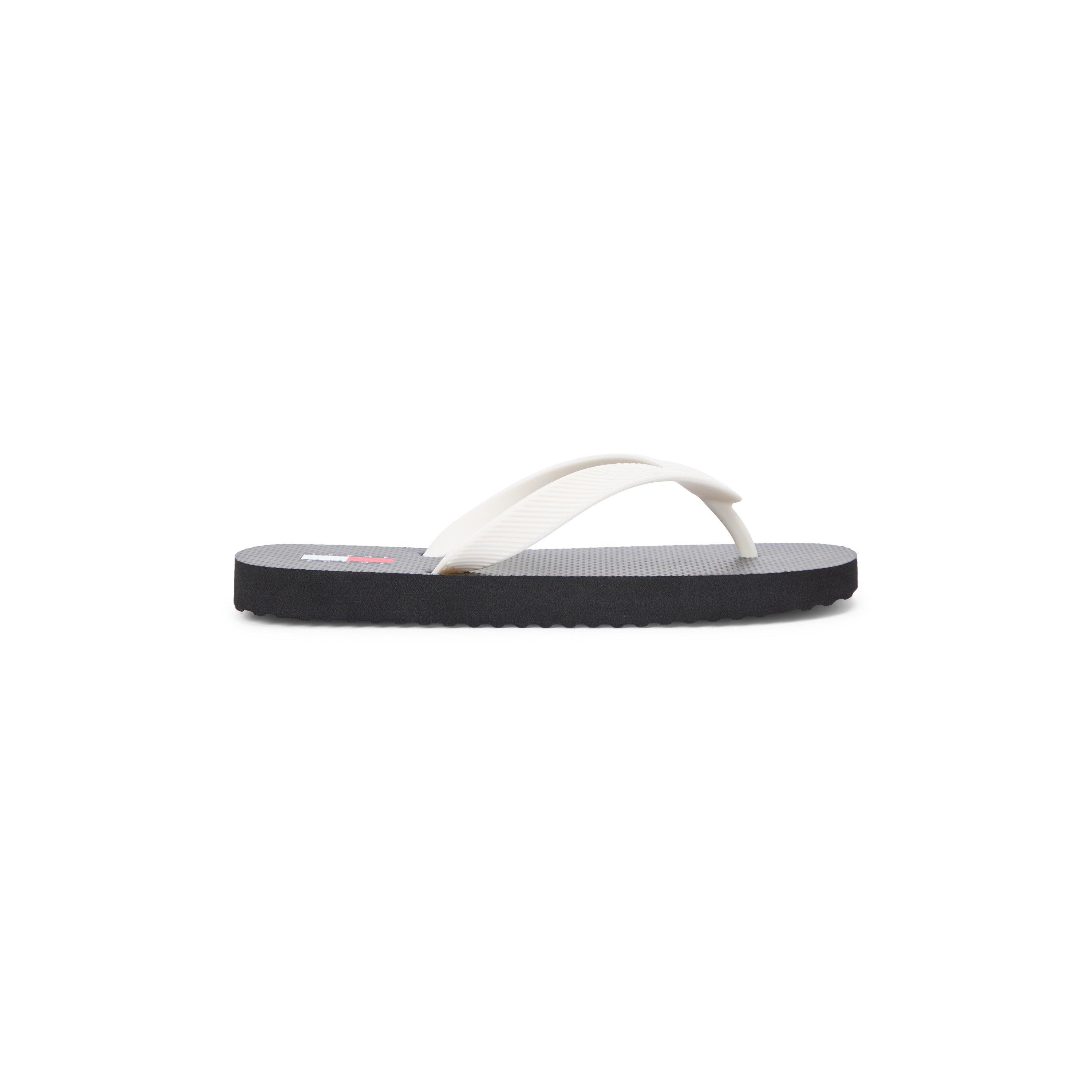 Tommy Jeans Women's Flip Flops - Black/Ecru - 7 (41)