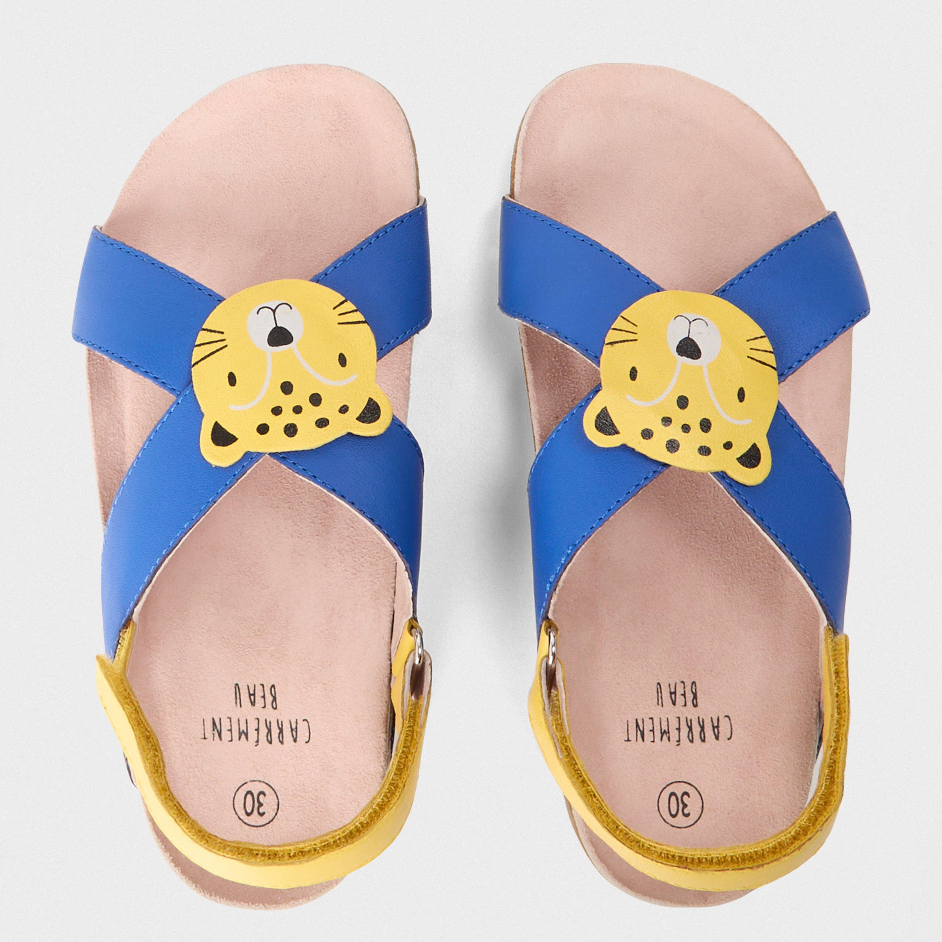 Blue - Carrement Beau - Kids' Flat Sandal - 4