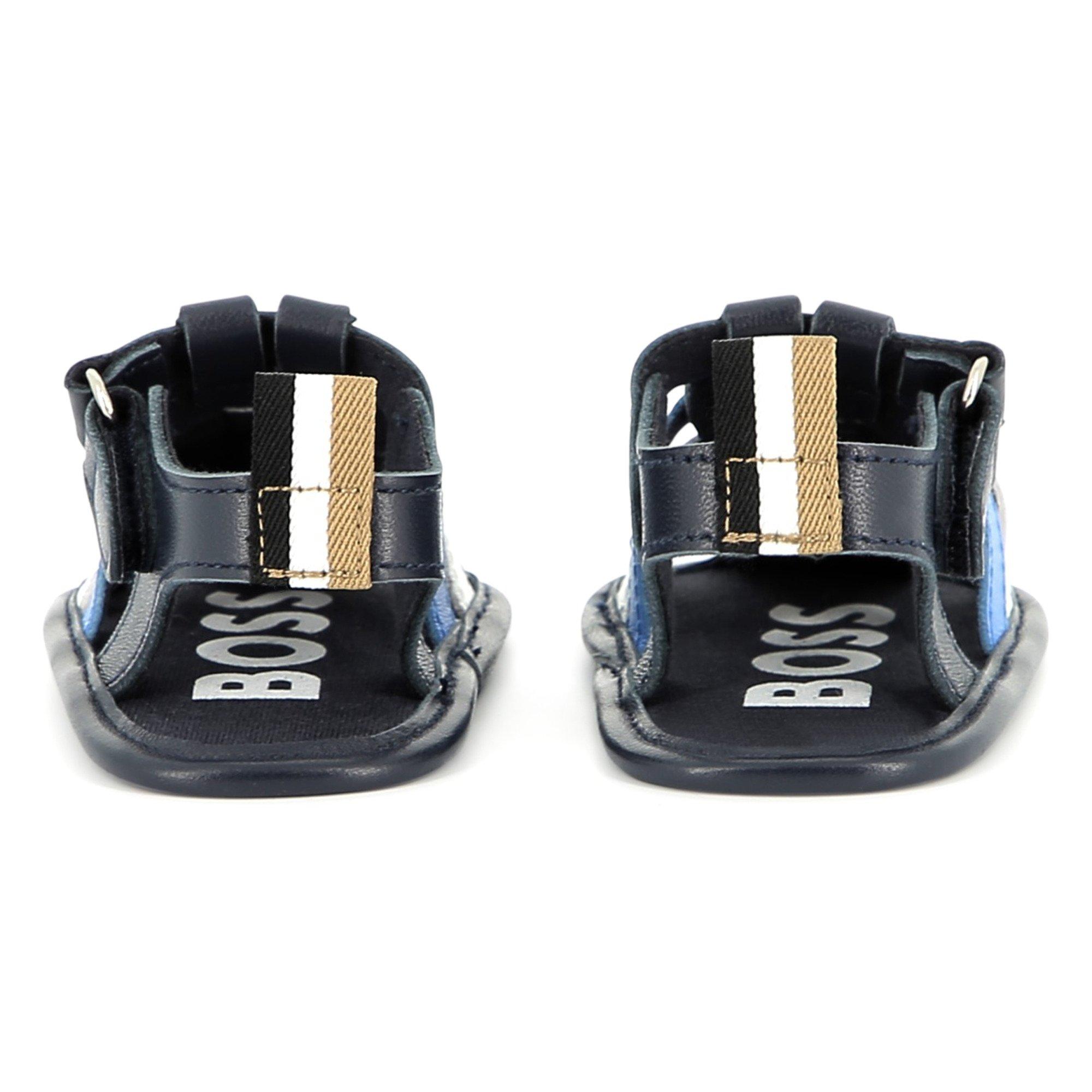 Navy 849 - Boss - Kids Logo Sandals, Logo Design - 3