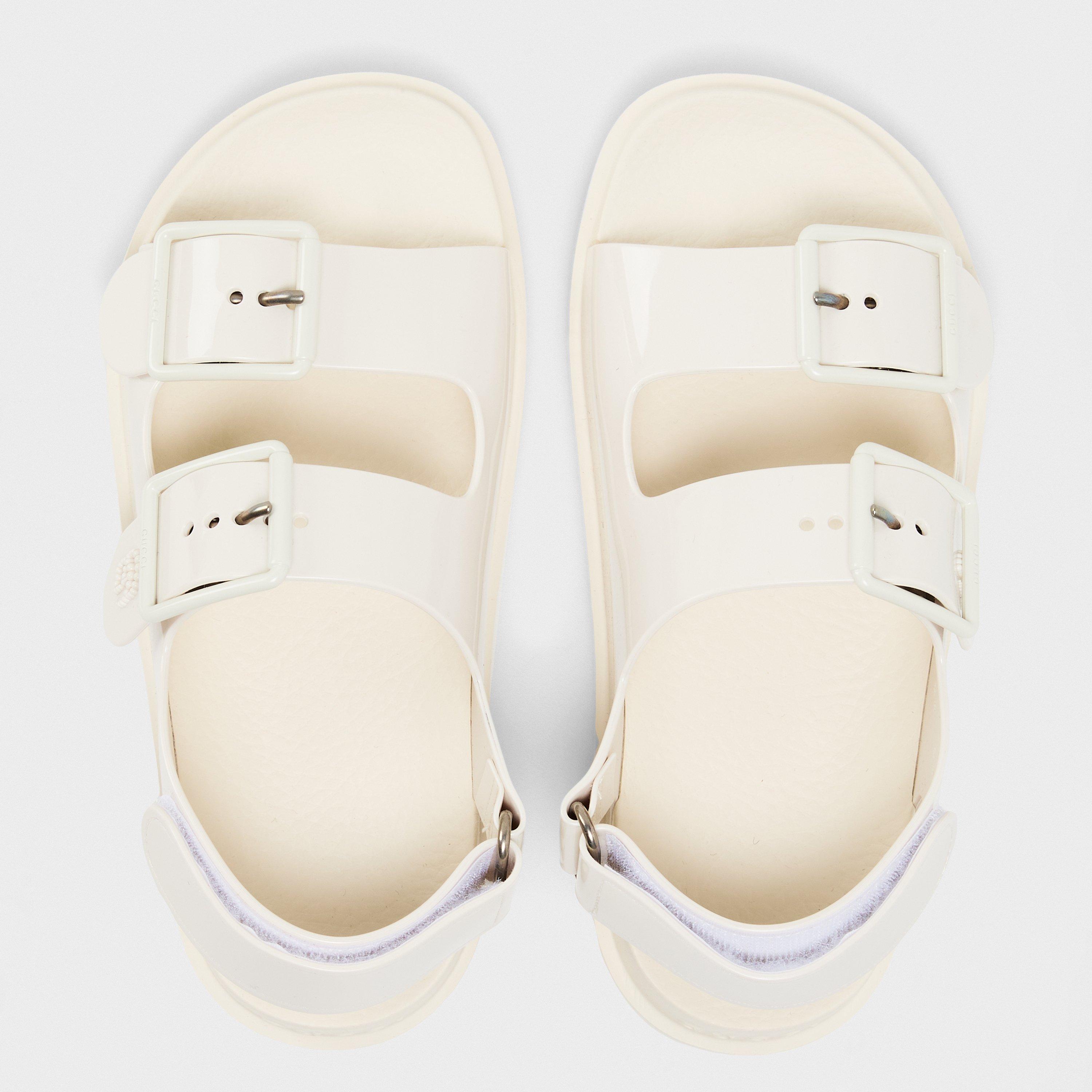 Dusty White - Gucci - Kids' Flat Sandals - 4