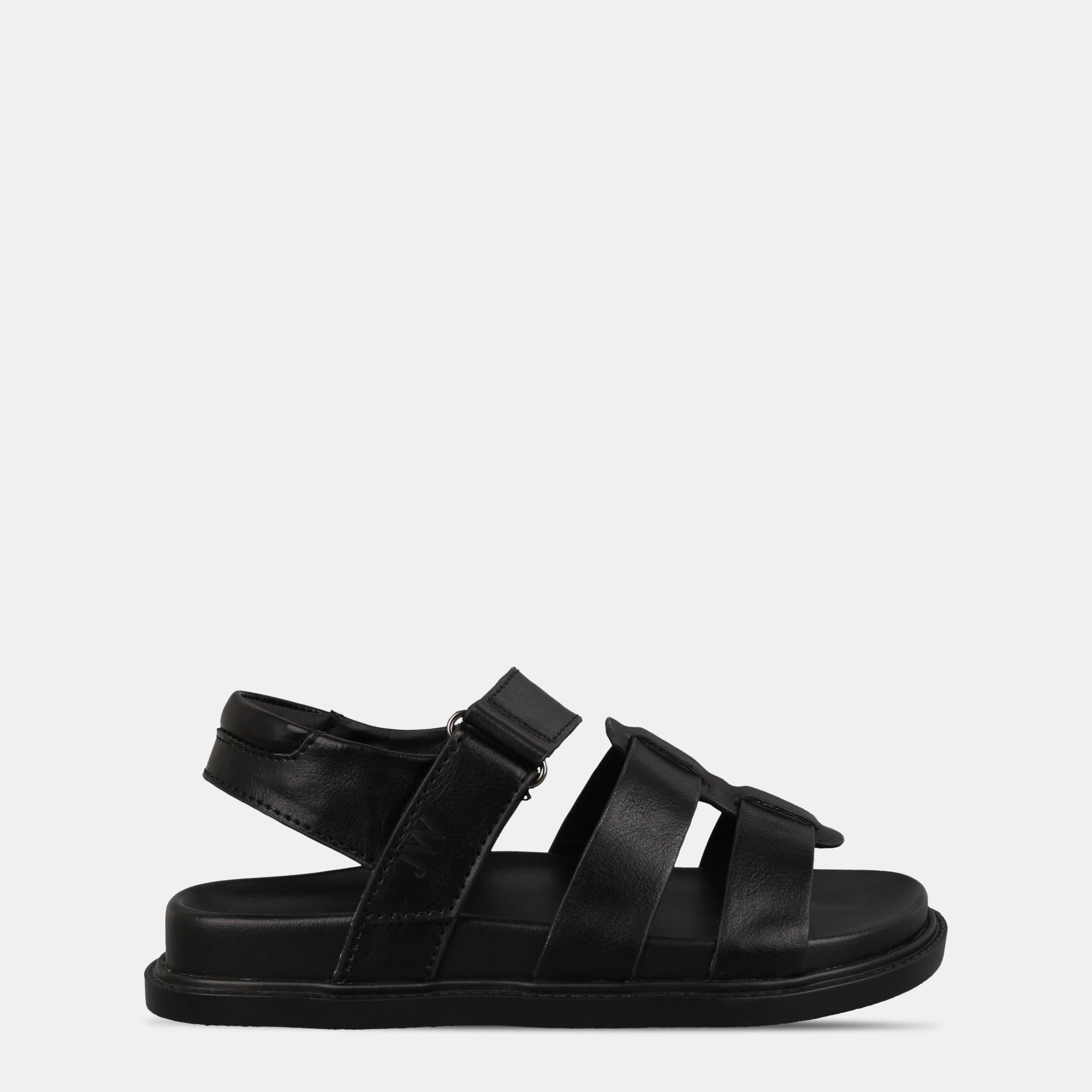 Crna - Jack Wills - Kids' Hook and Loop Flat Sandals - 1