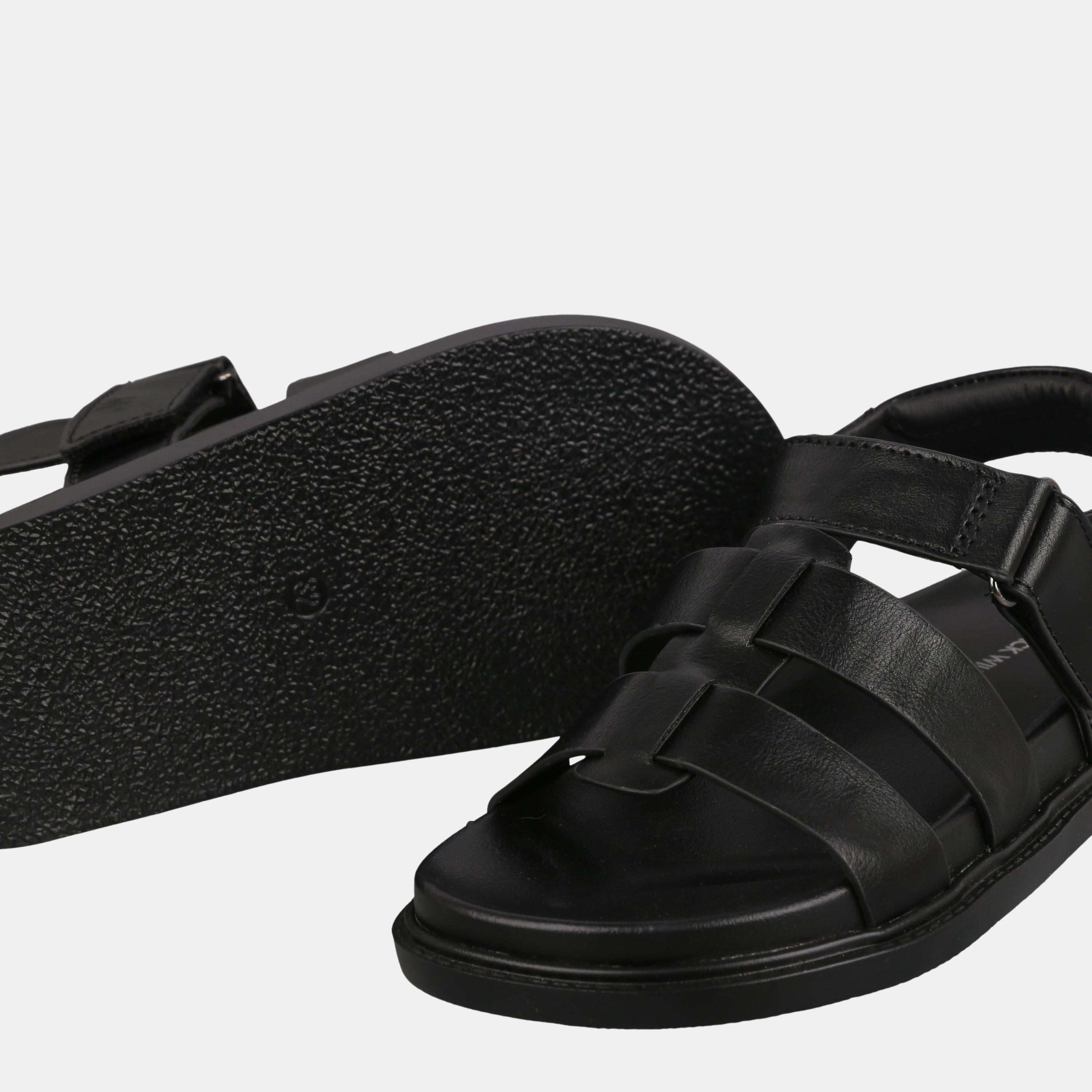 Crna - Jack Wills - Kids' Hook and Loop Flat Sandals - 3